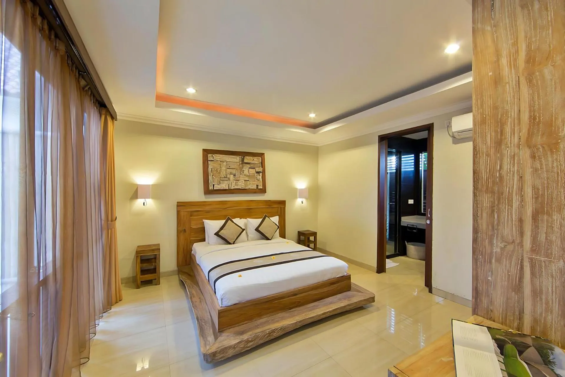 Bedroom, Bed in White Lotus Villas Seminyak