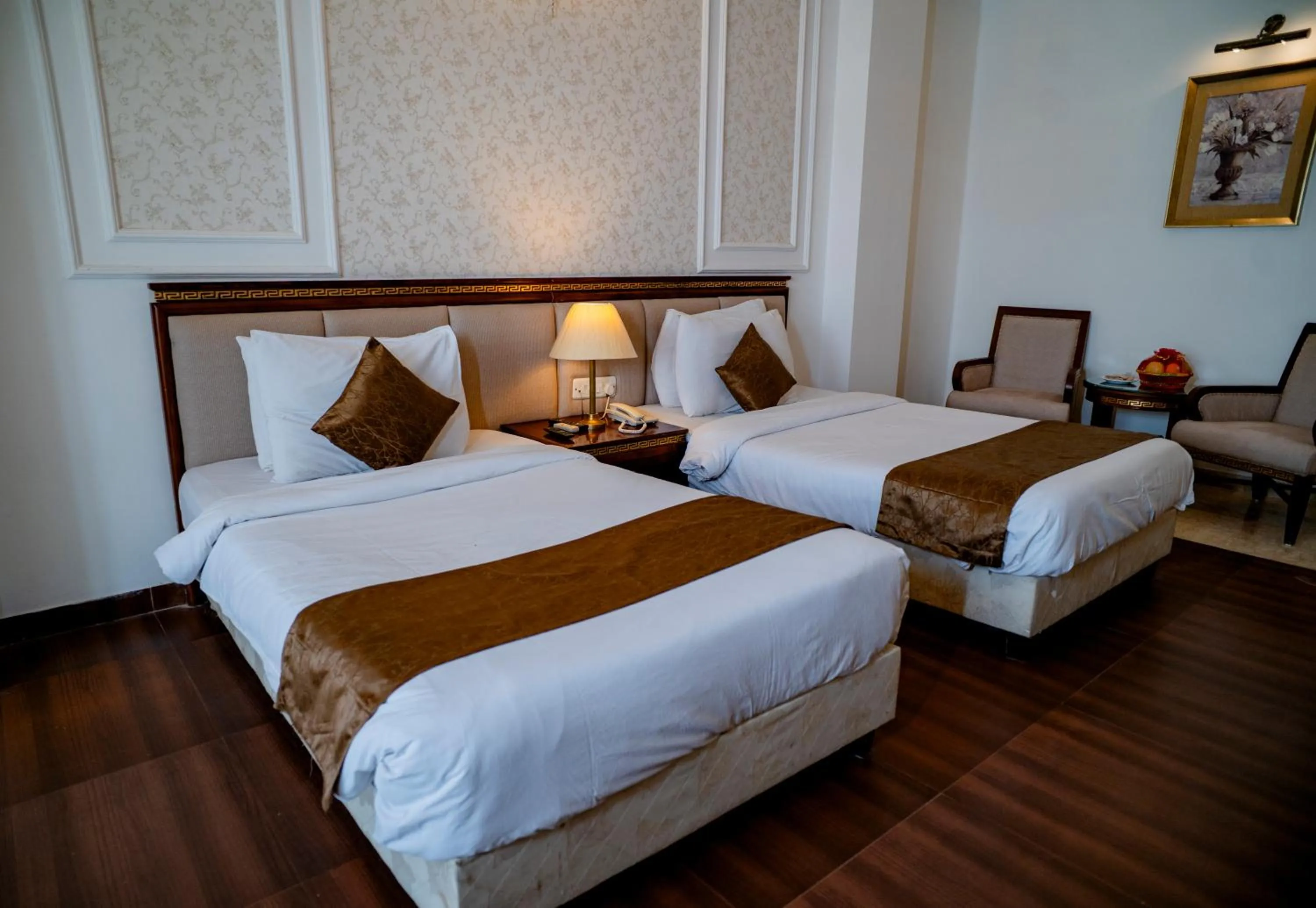 Bed in Hotel Merwara Estate- A Luxury Heritage Resort