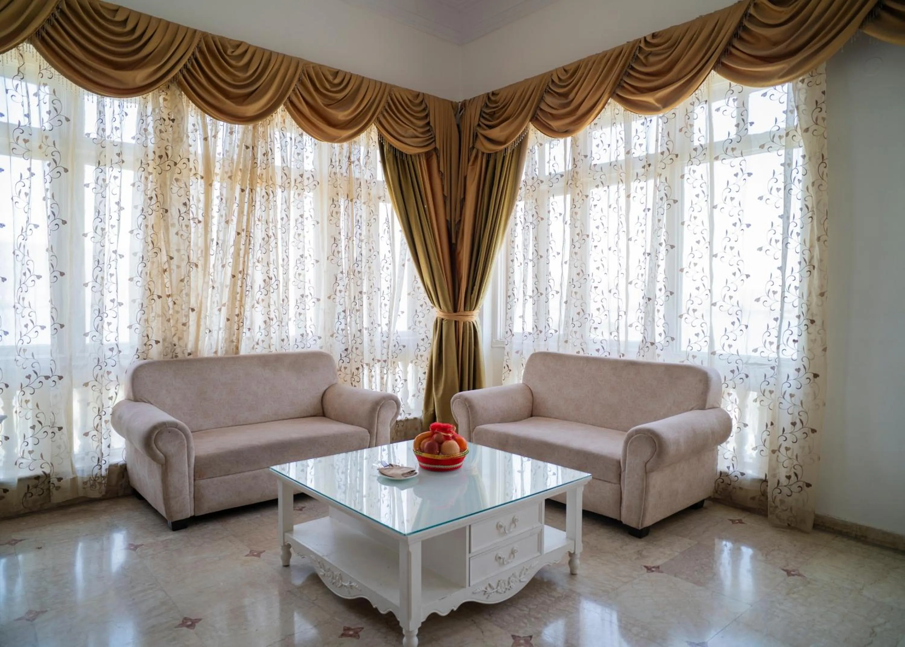 Living room in Hotel Merwara Estate- A Luxury Heritage Resort