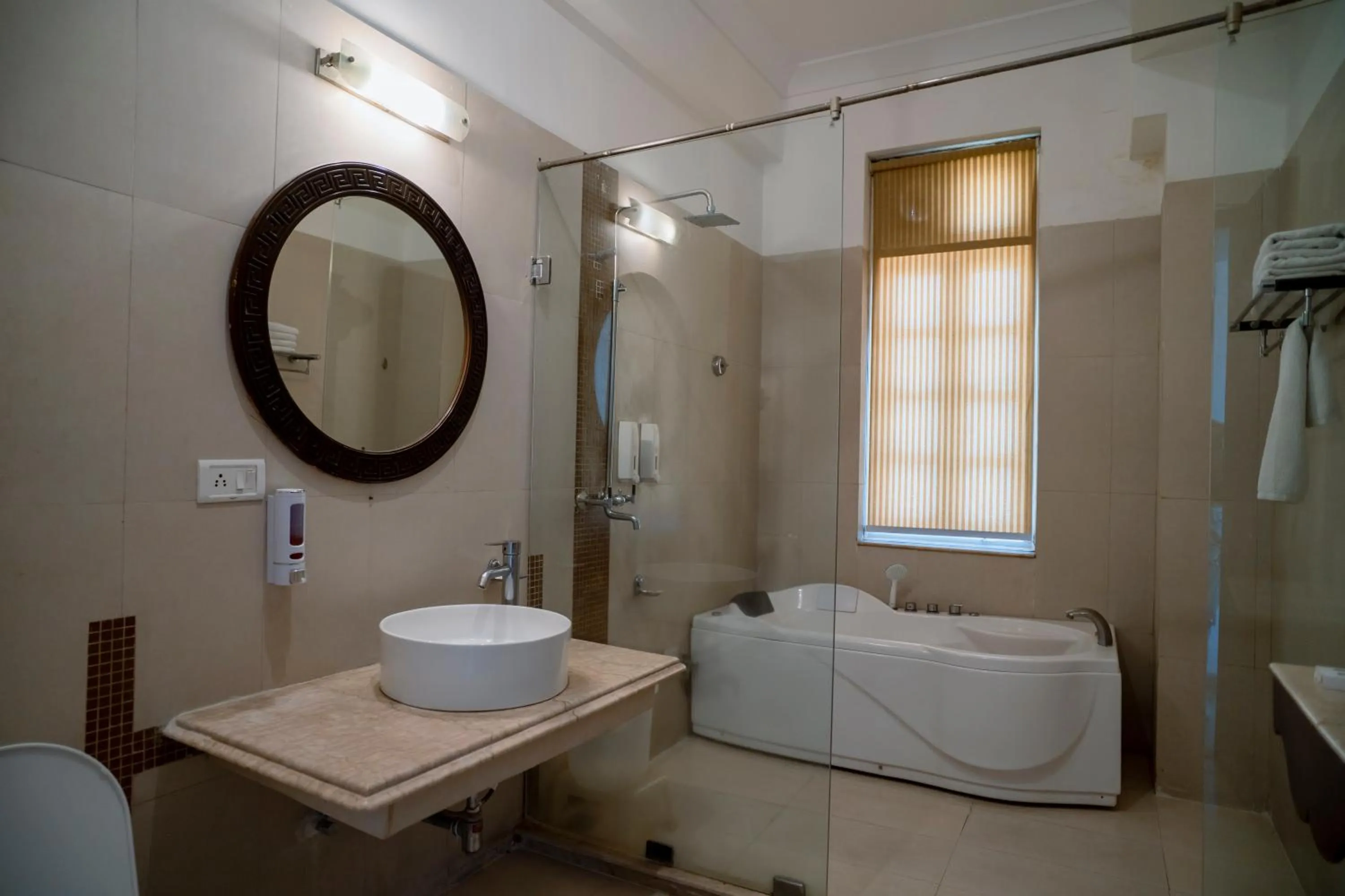 Shower in Hotel Merwara Estate- A Luxury Heritage Resort