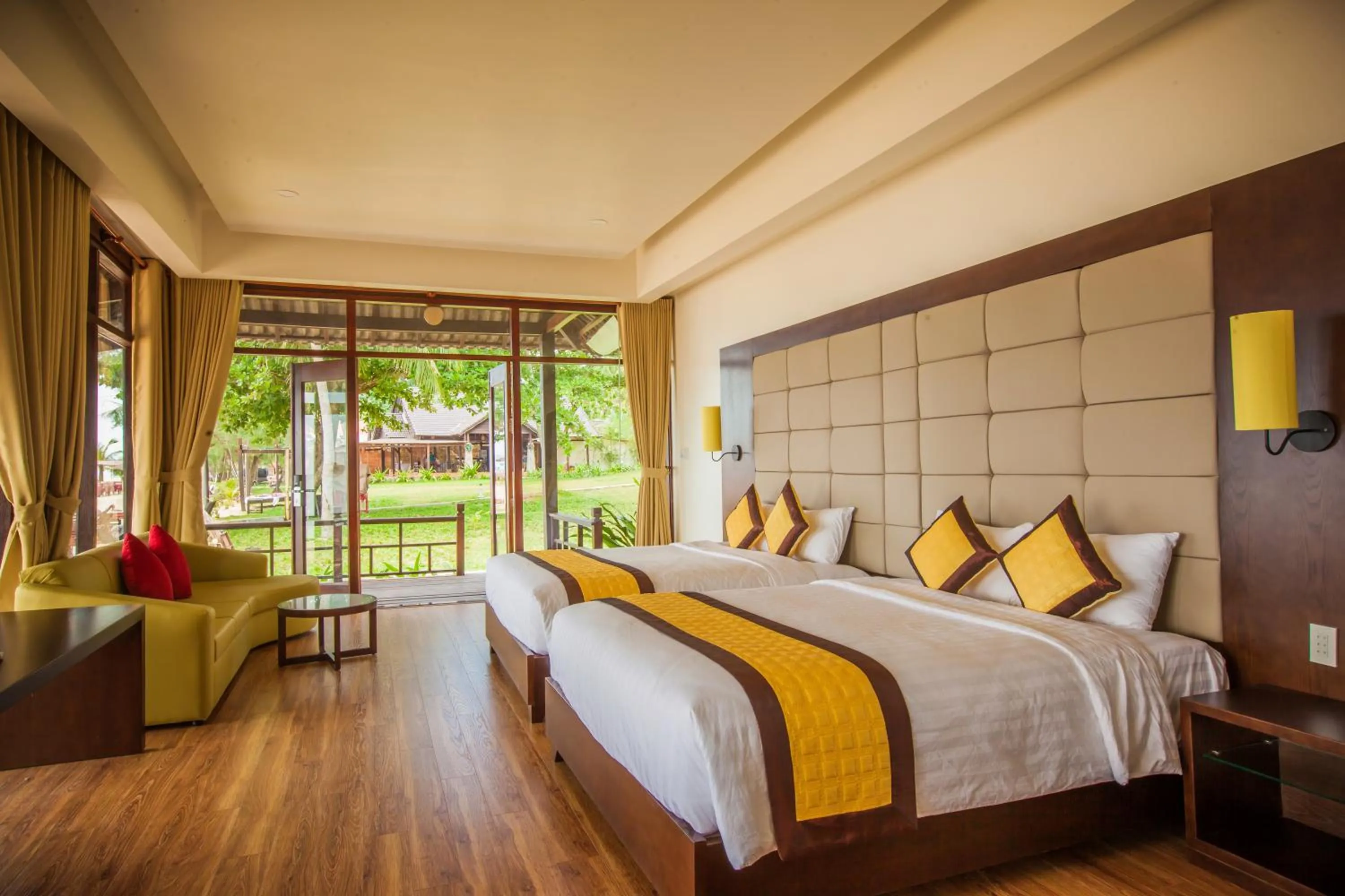 Living room, Bed in Arcadia Phu Quoc Resort