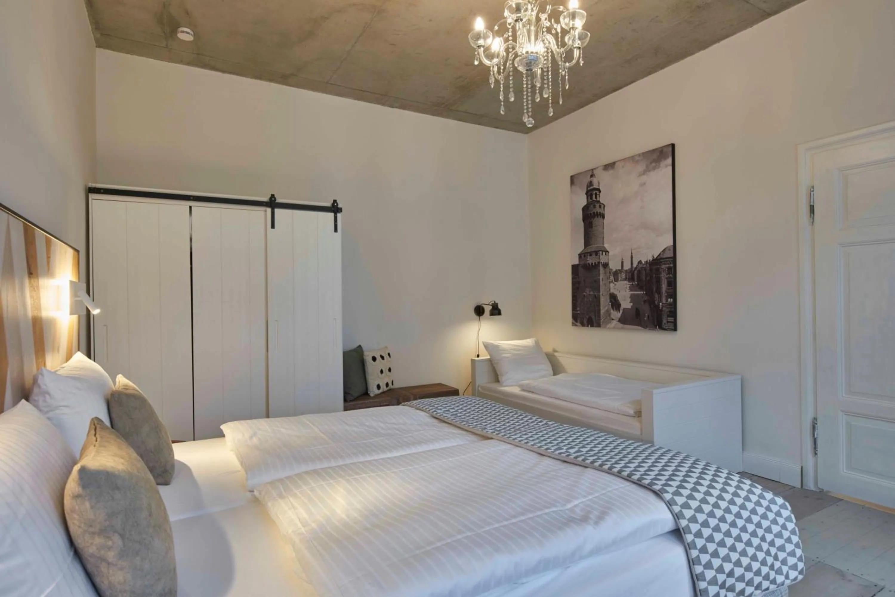 Bed in VIA`s Appartements und Ferienwohnungen
