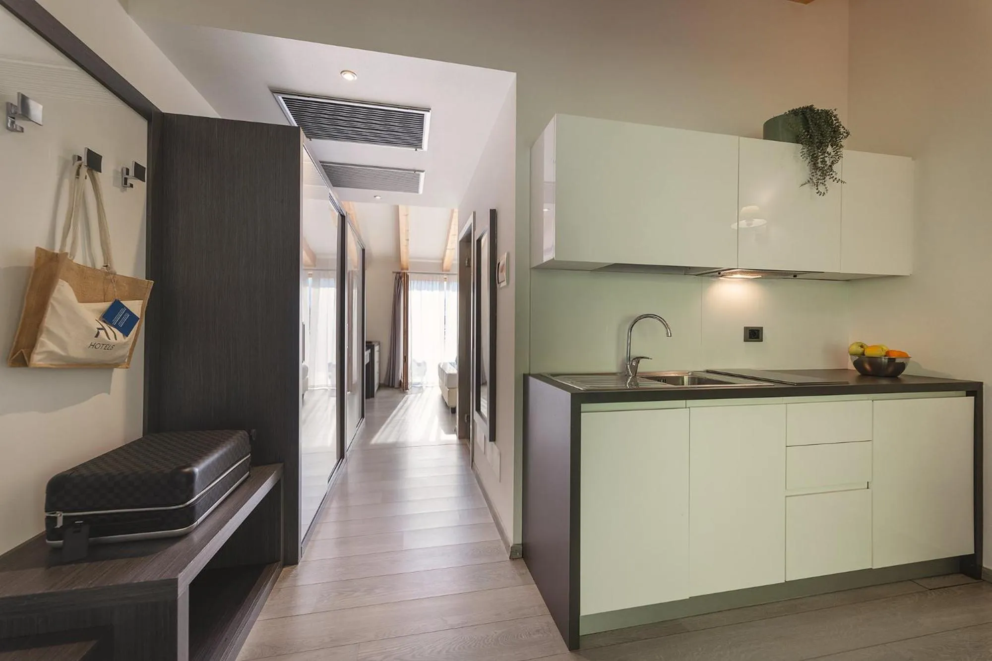 Kitchen or kitchenette in Hi Hotels Trento - Wellness & Spa Adults Only