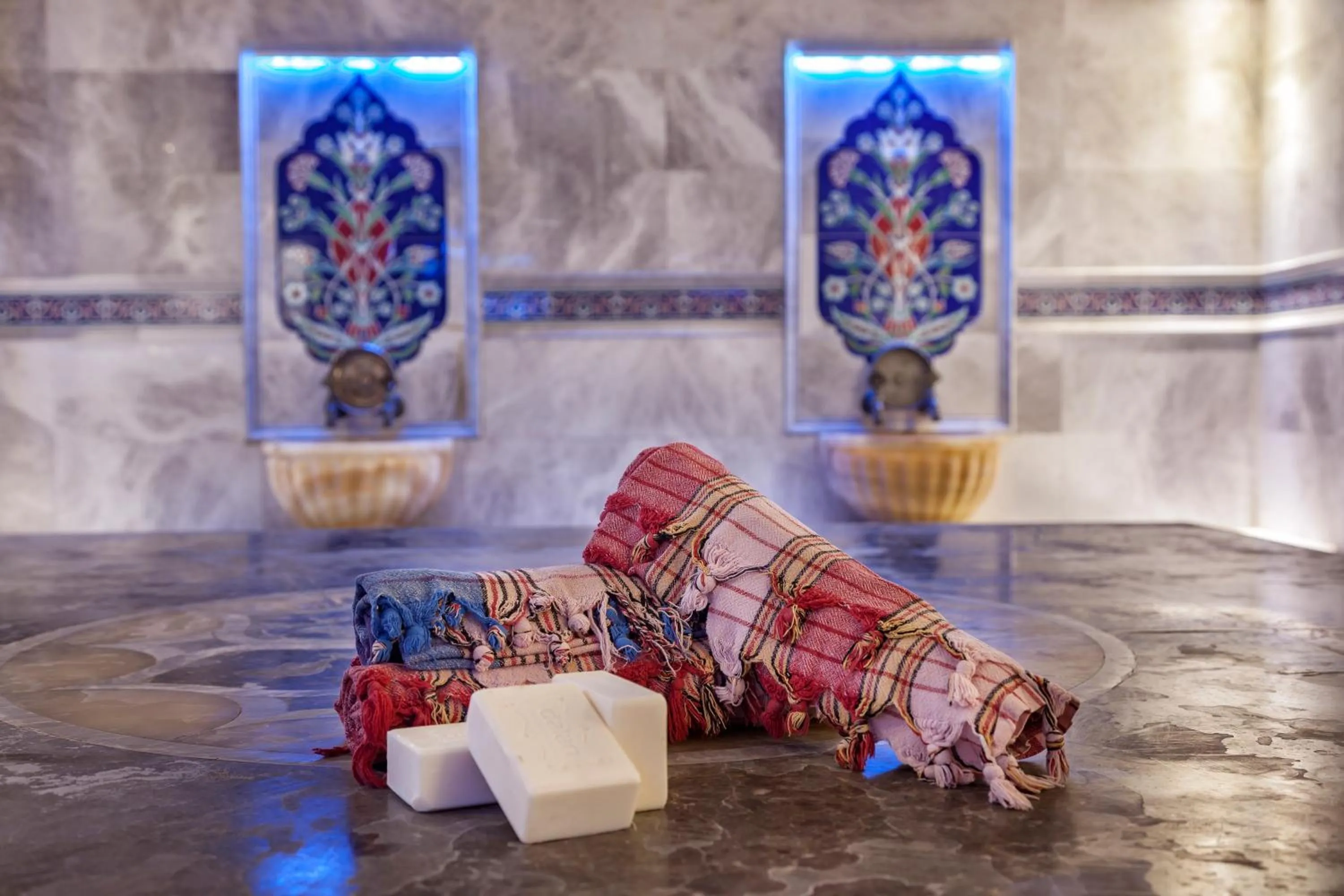 Steam room in Aleria Belport Beach Hotel