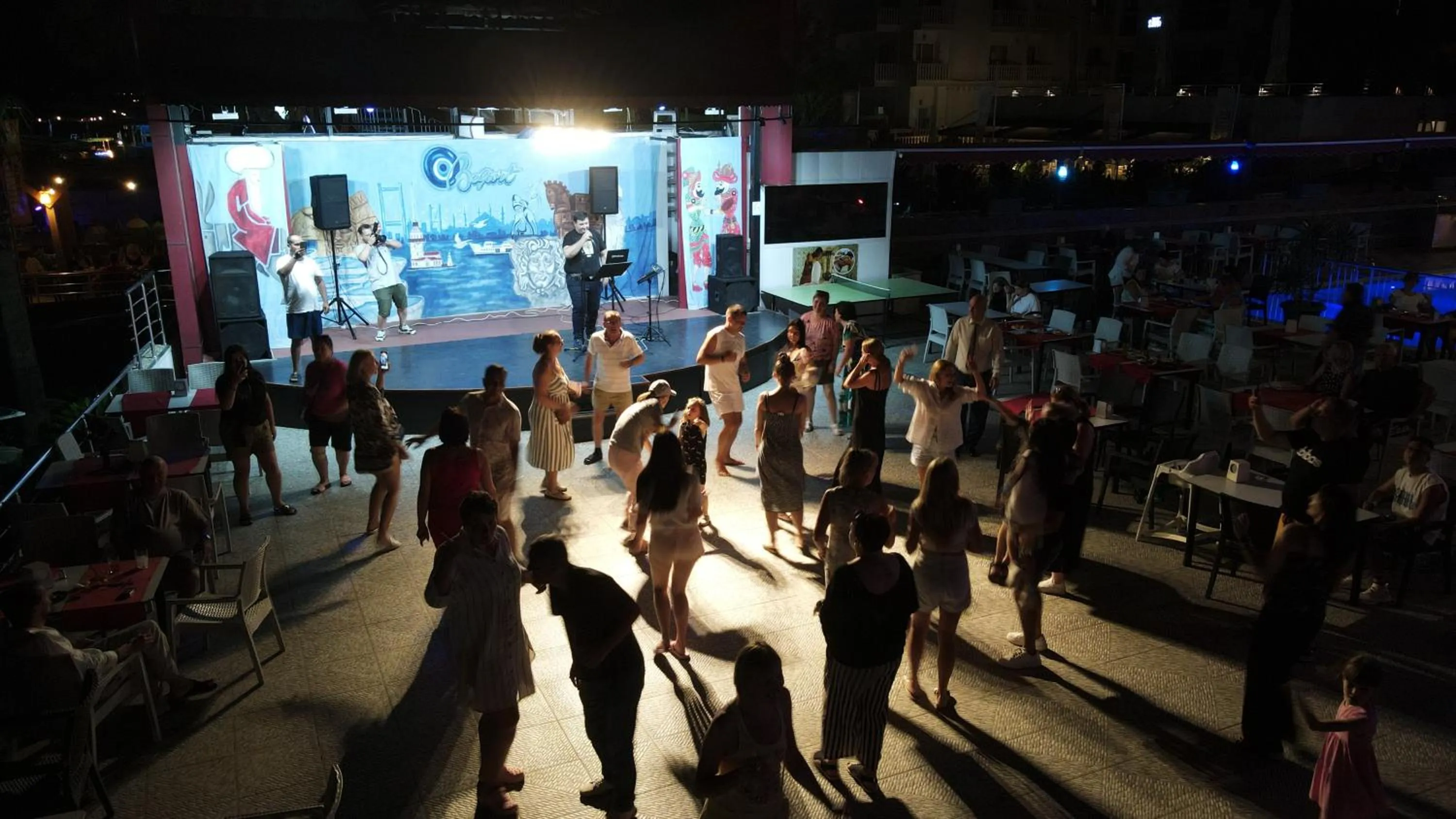 People in Aleria Belport Beach Hotel