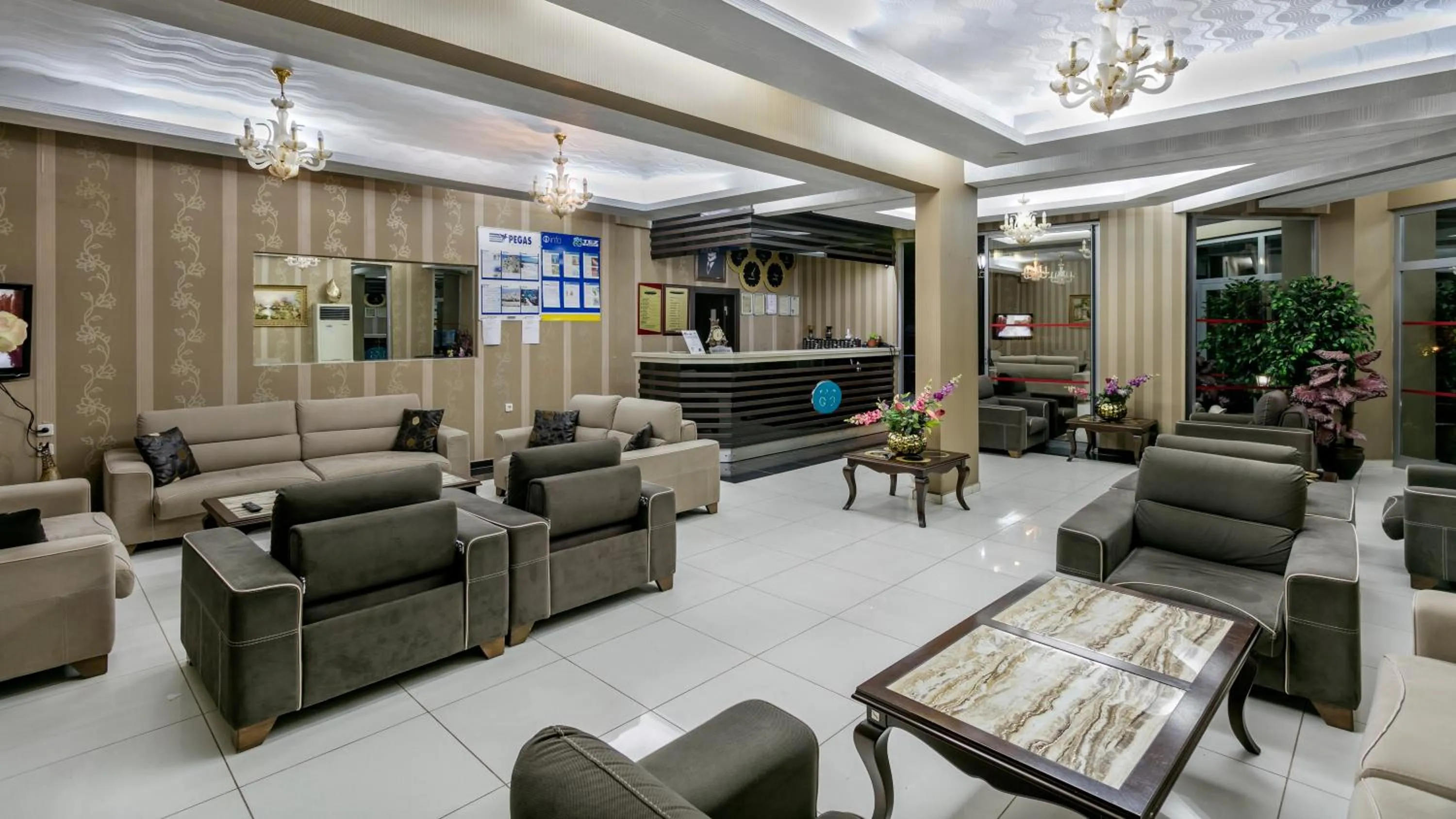 Lobby or reception in Aleria Belport Beach Hotel