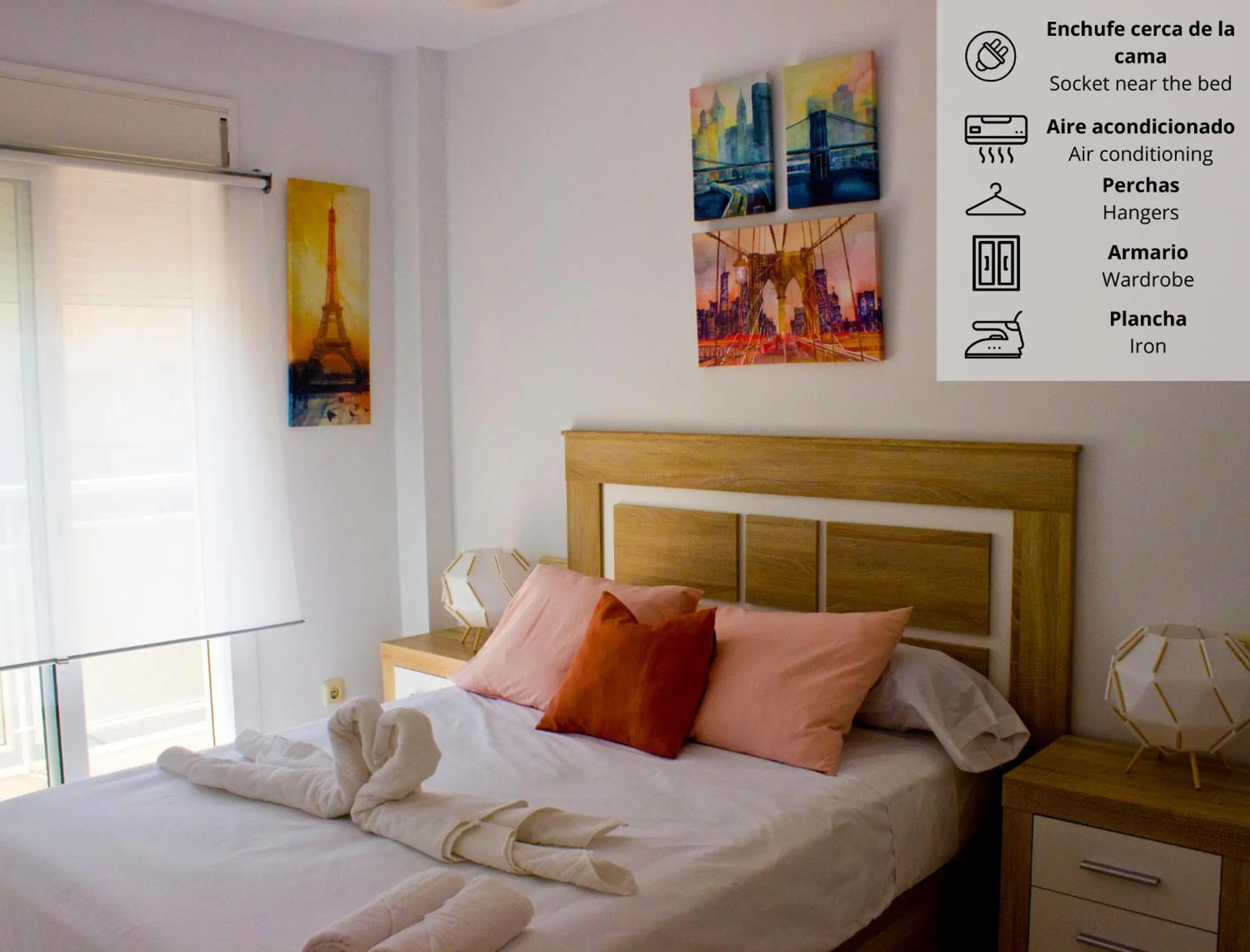Bed in Seaview Fuengirola Apartment