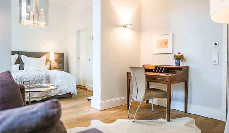 Bed in Designhotel Rosenbohm