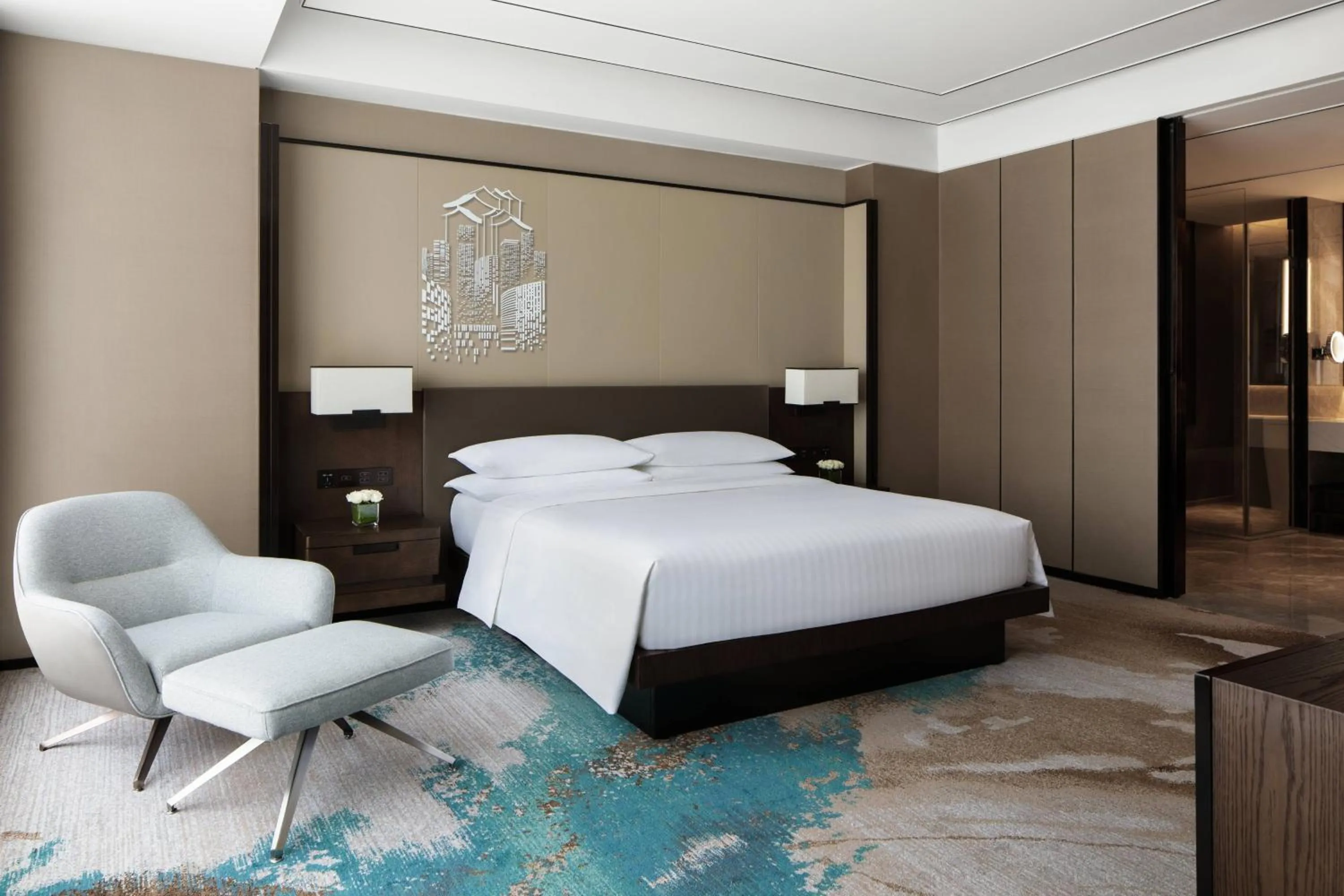 Bedroom, Bed in Hangzhou Marriott Hotel Lin'an