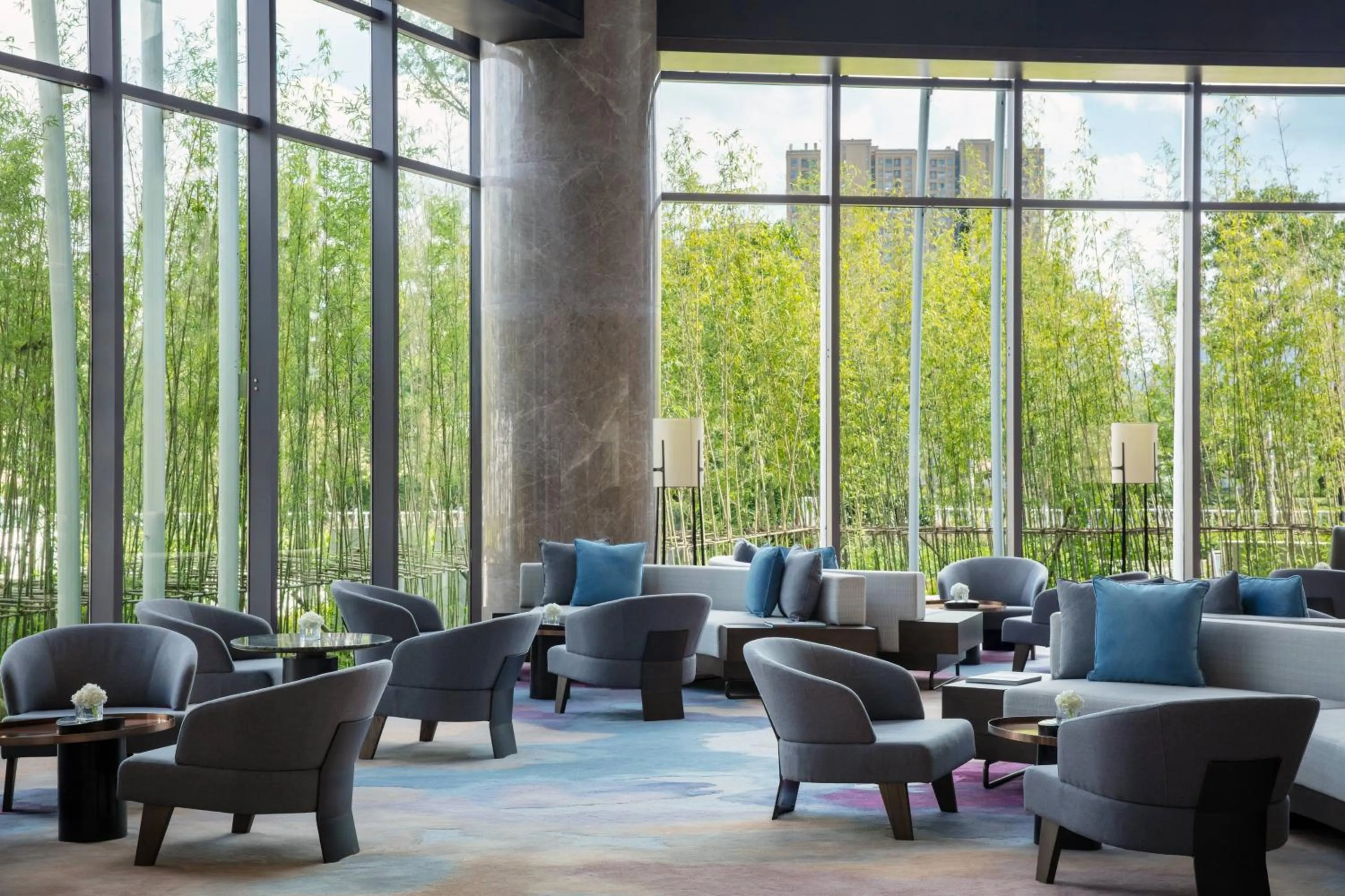 Lobby or reception in Hangzhou Marriott Hotel Lin'an