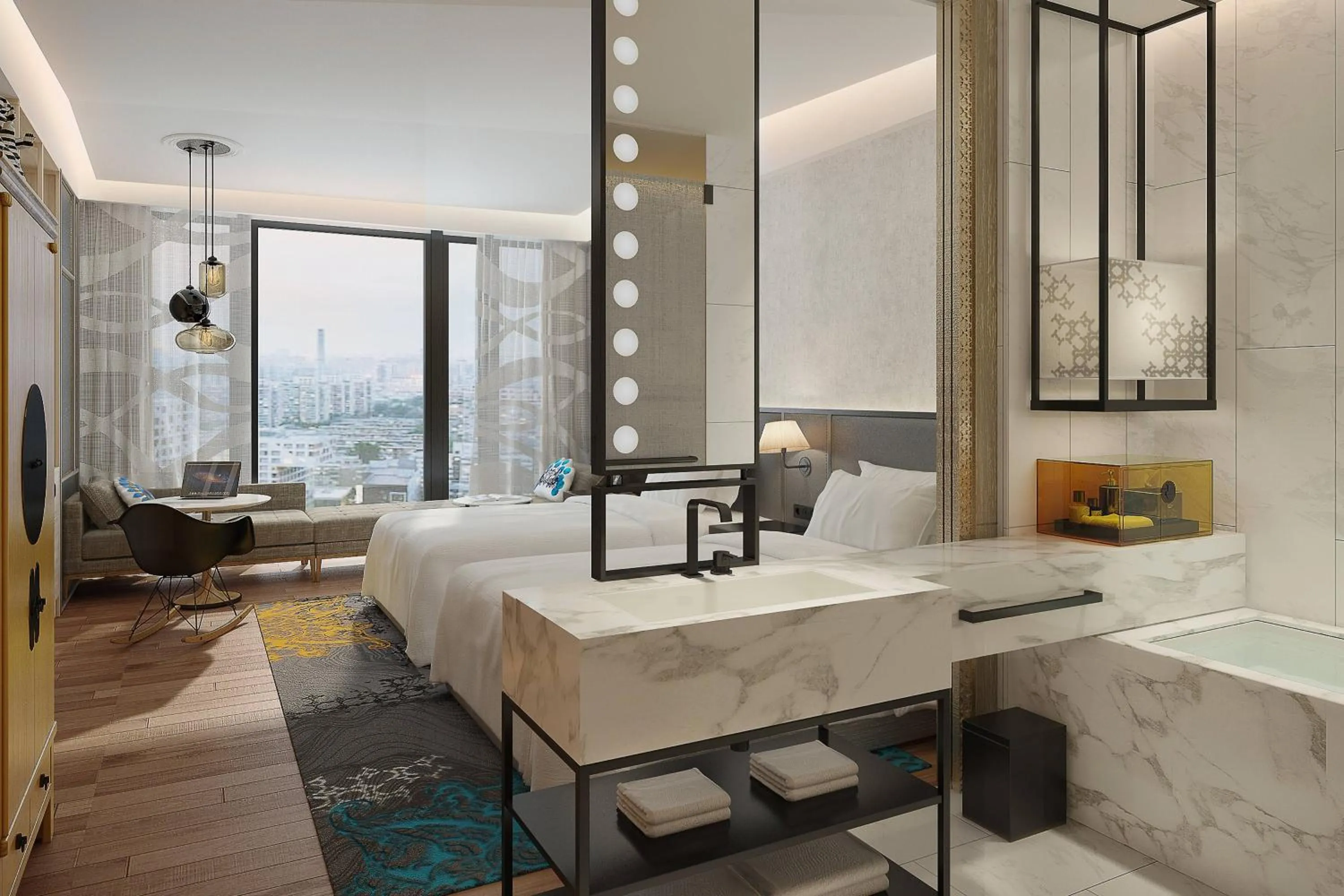 Photo of the whole room, Bed in Renaissance Hangzhou Northeast