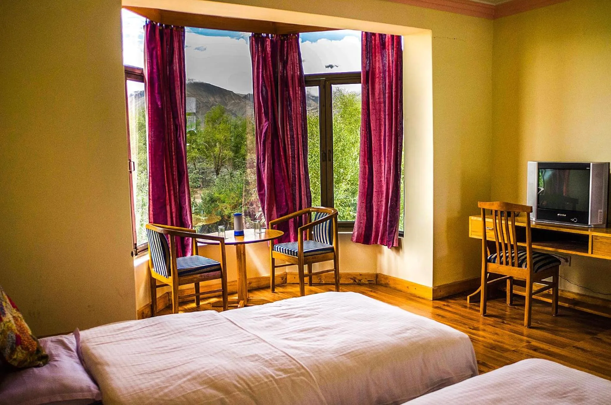Bedroom, Bed in The Nature Residency - A Riverside Resort in Leh