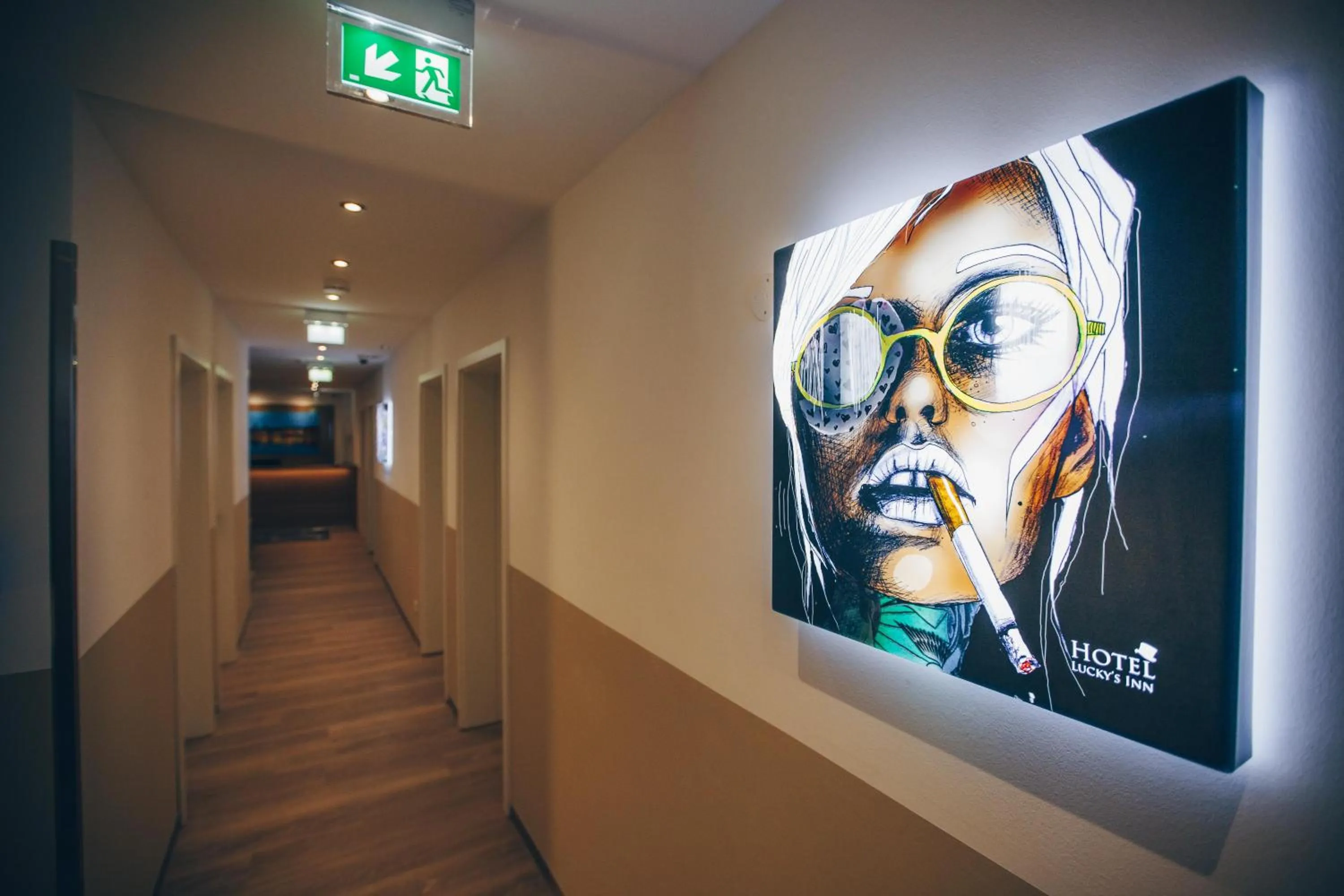 Property building in Hotel Luckys Inn