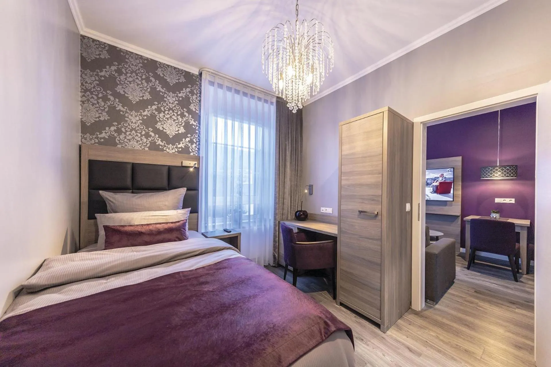 Seating area, Bed in Apartmenthaus Burgenheimat in Rhens bei Koblenz