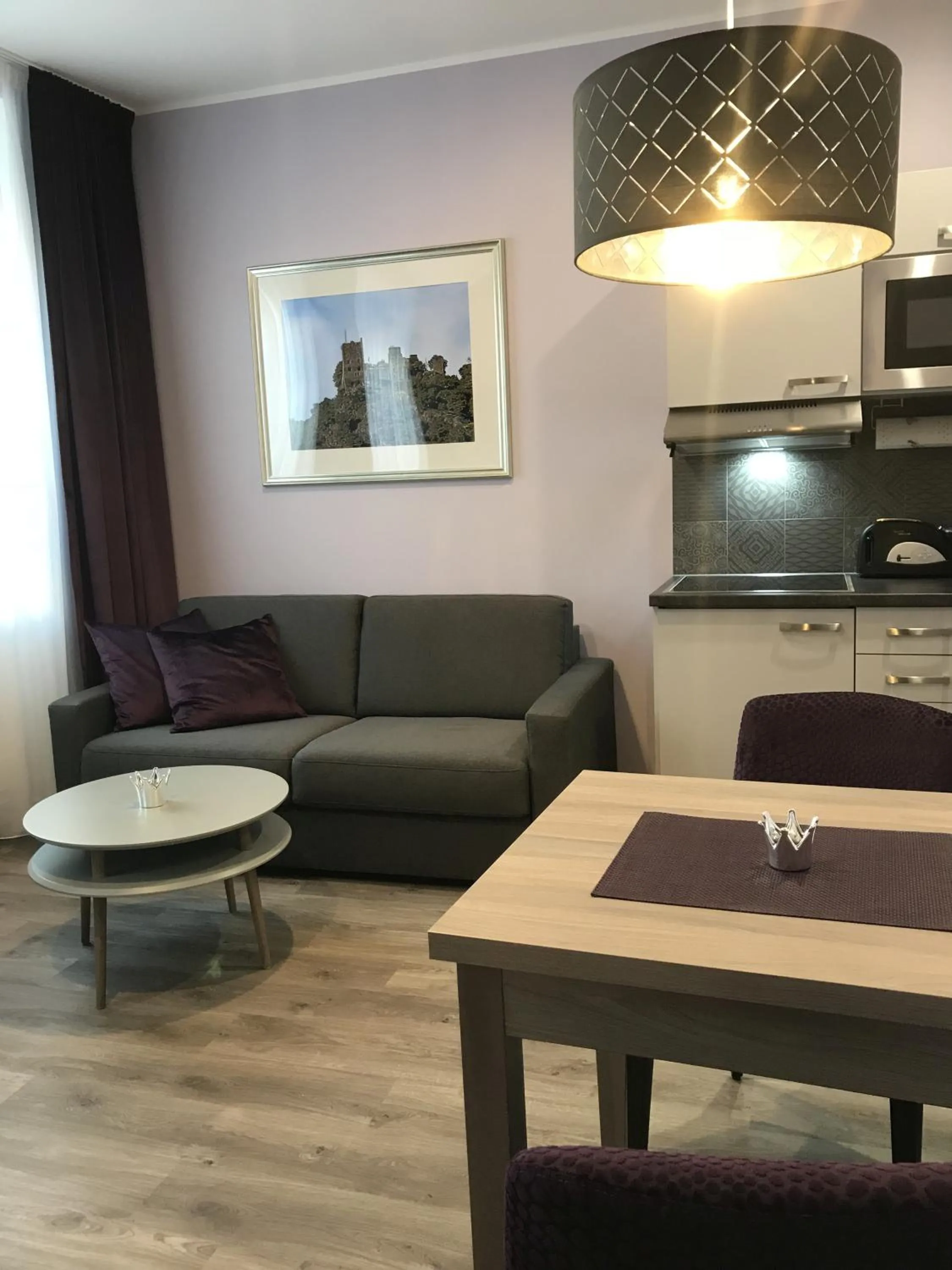 Kitchen or kitchenette in Apartmenthaus Burgenheimat in Rhens bei Koblenz