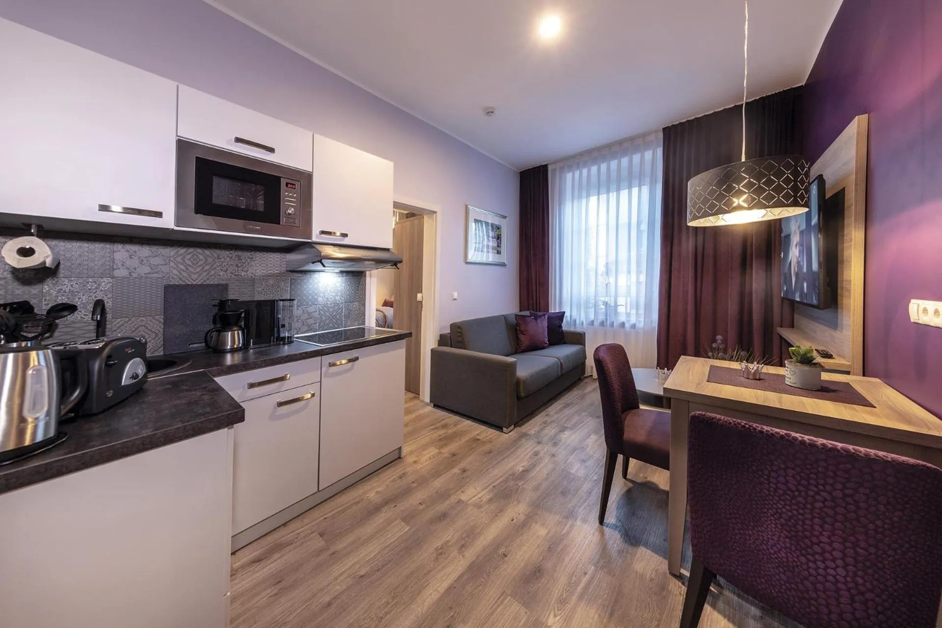 Kitchen or kitchenette in Apartmenthaus Burgenheimat in Rhens bei Koblenz