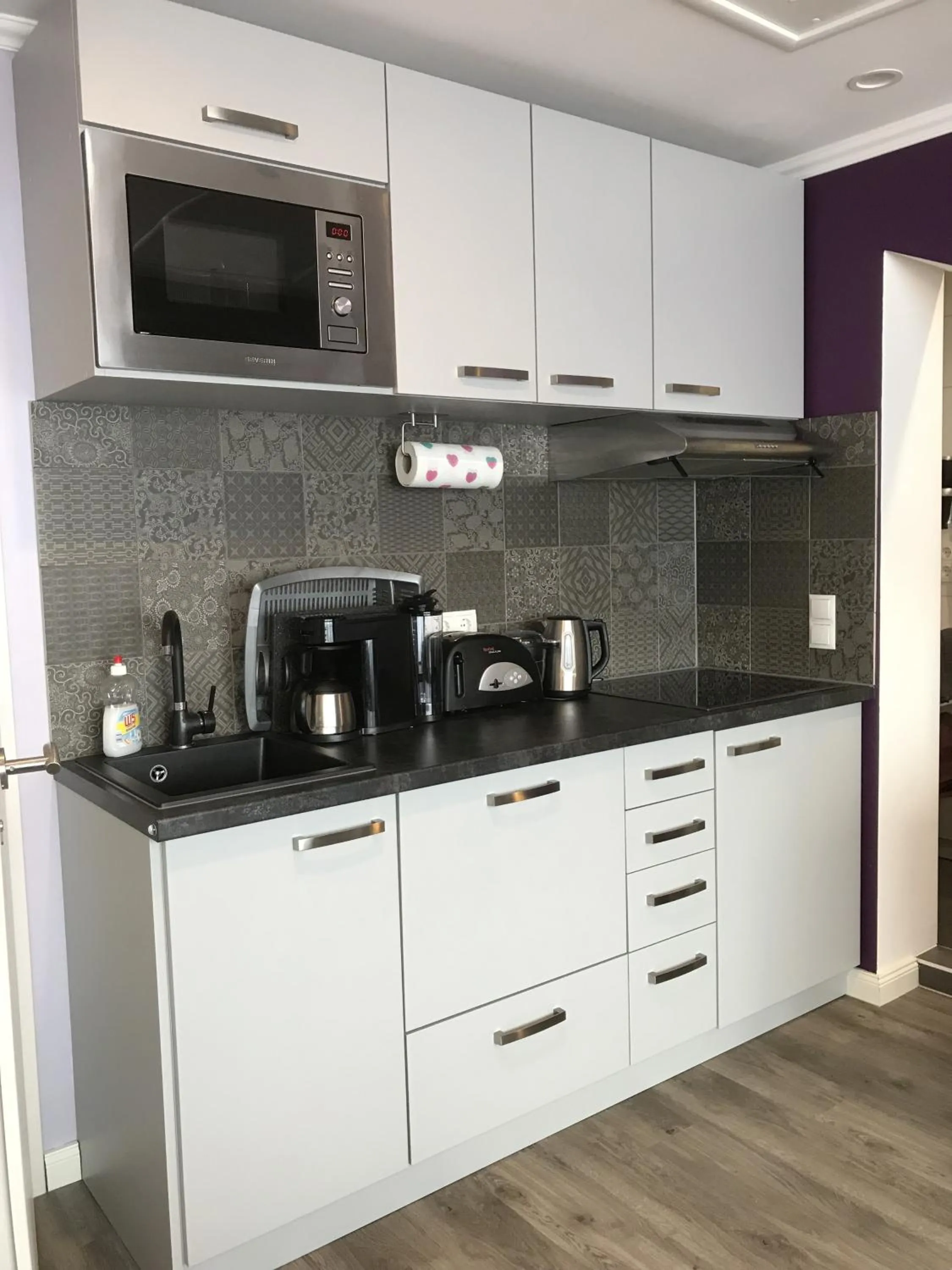 Kitchen or kitchenette in Apartmenthaus Burgenheimat in Rhens bei Koblenz