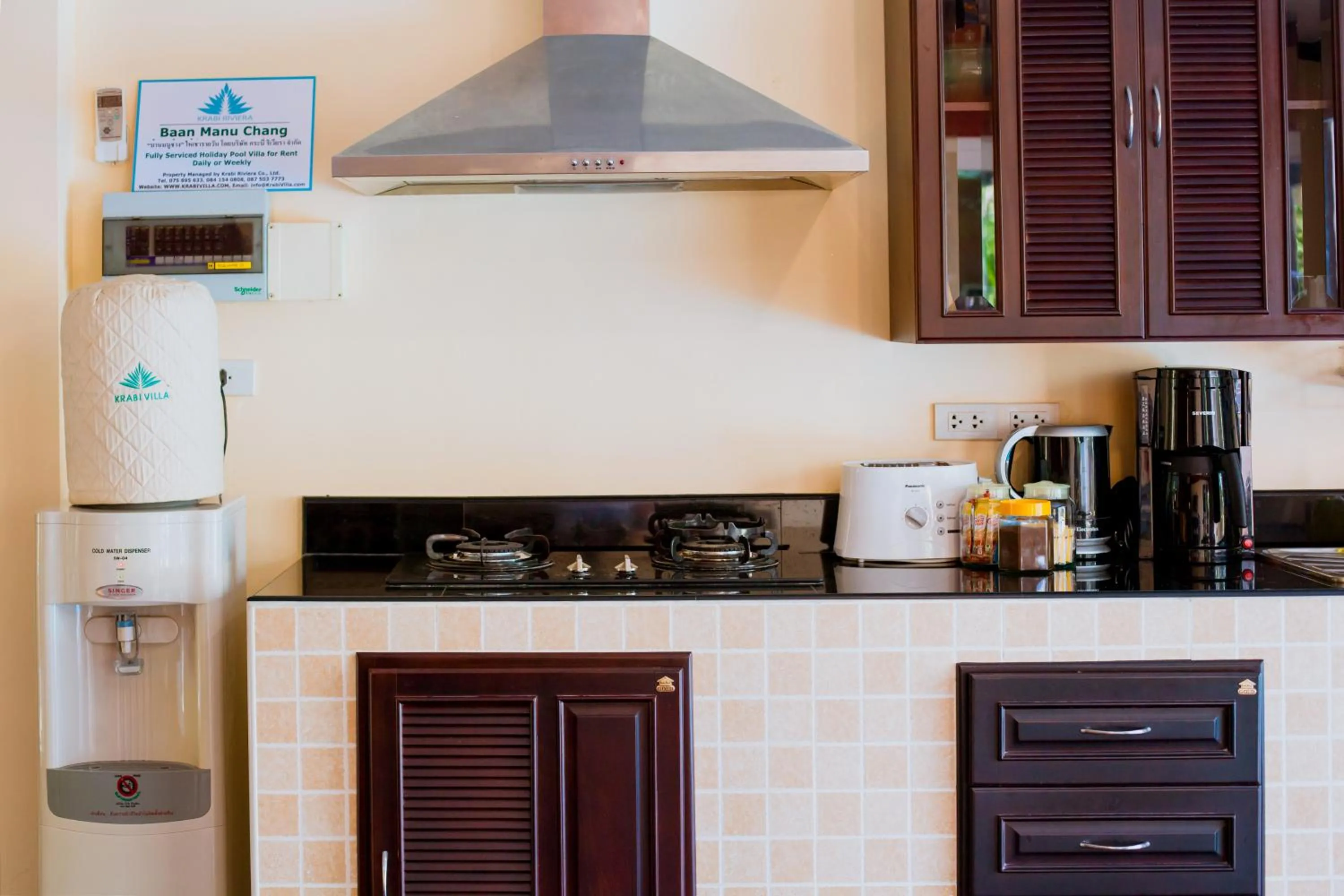 Kitchen or kitchenette in Baan Manuchang Villa, SHA Certified