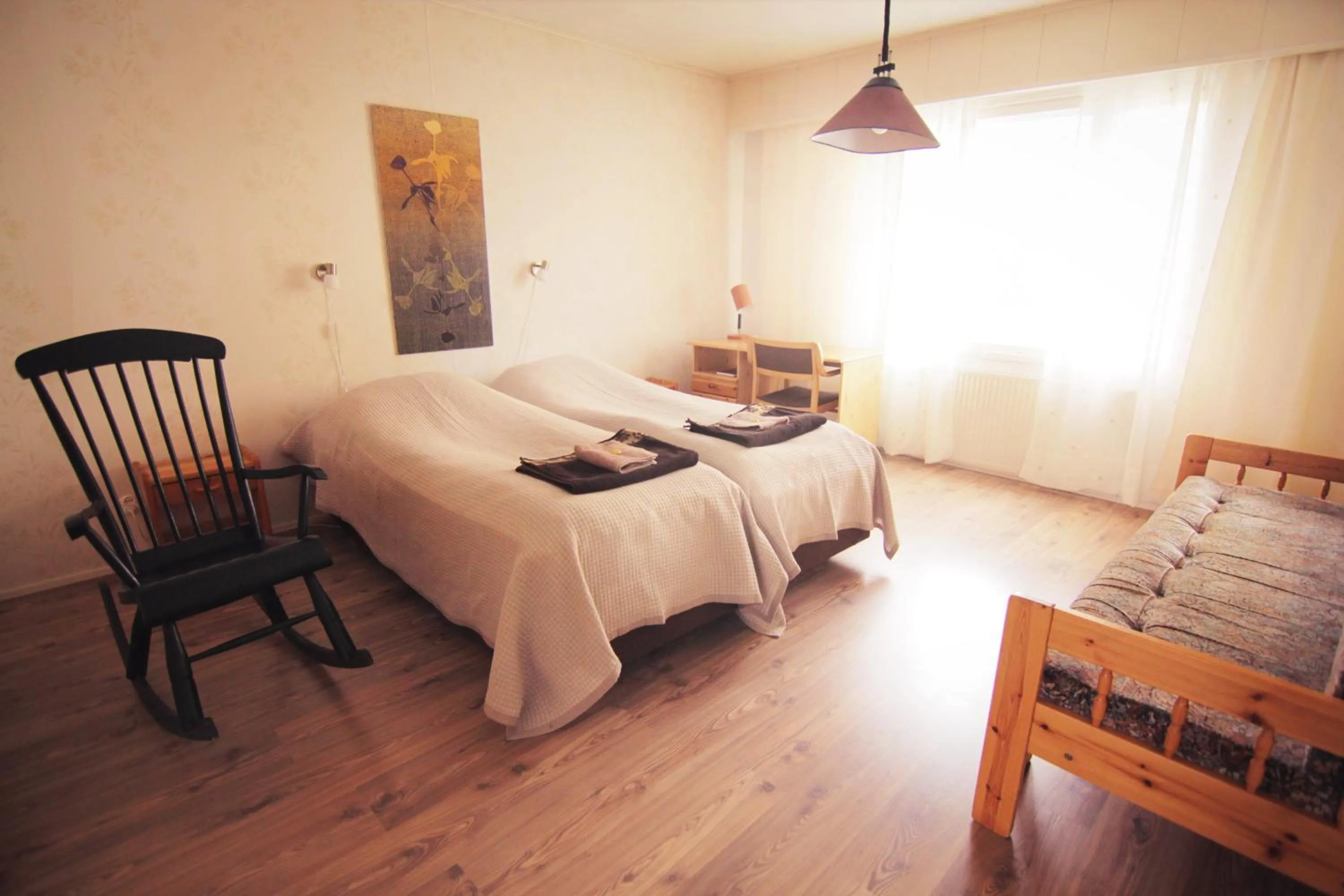 Bedroom, Bed in Apartment Hotel Kuukkarin Kortteeri