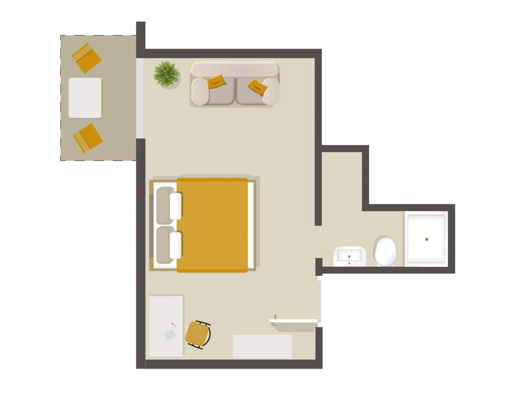 Floor plan in Biohotel Kunstquartier