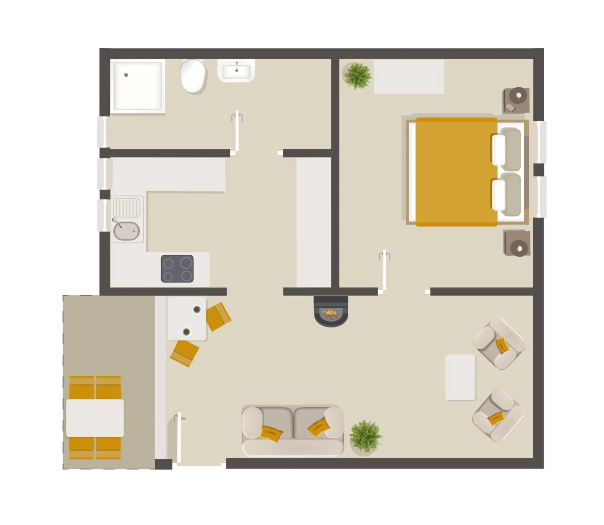 Floor plan in Biohotel Kunstquartier