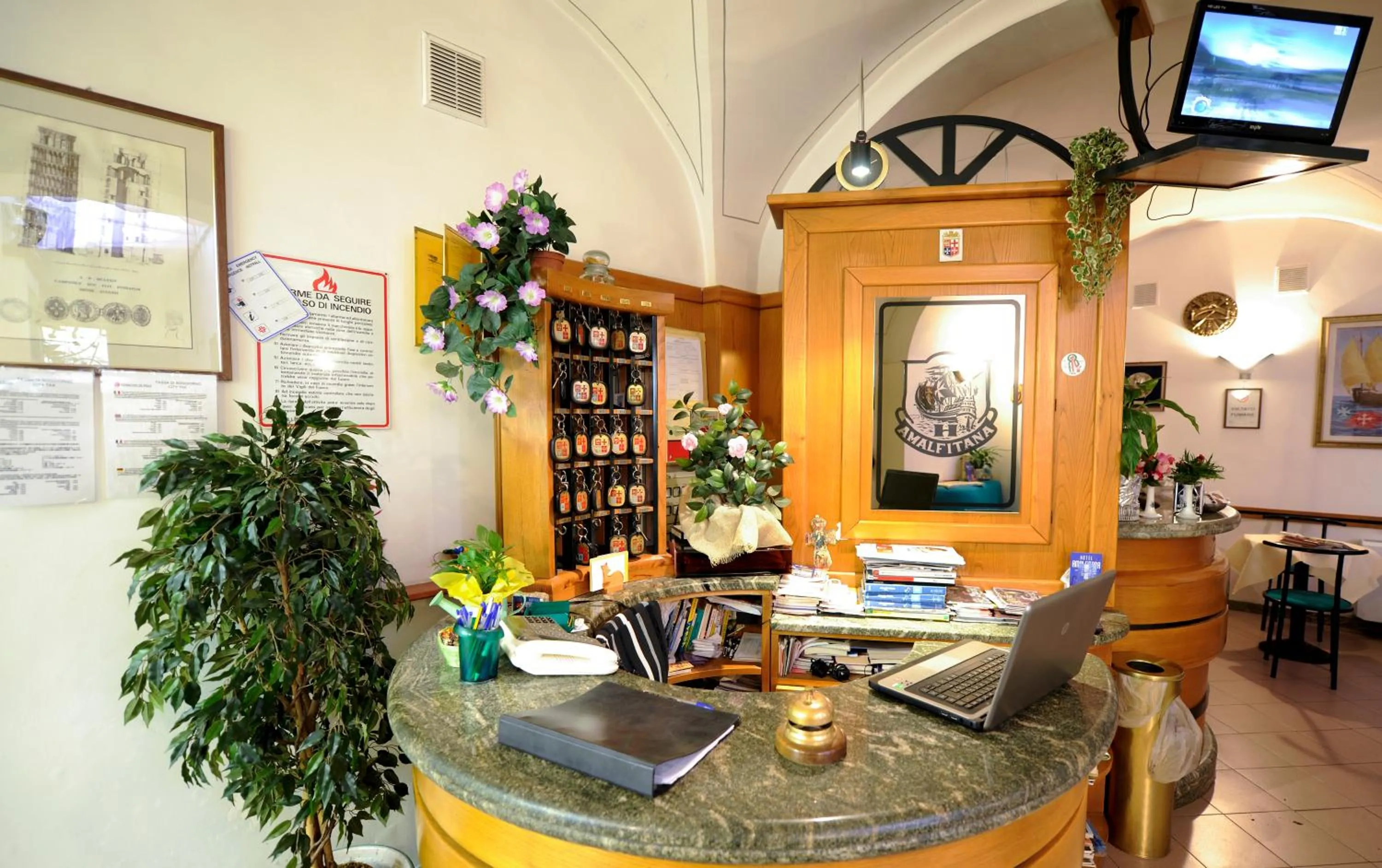 Lobby or reception in Hotel Amalfitana