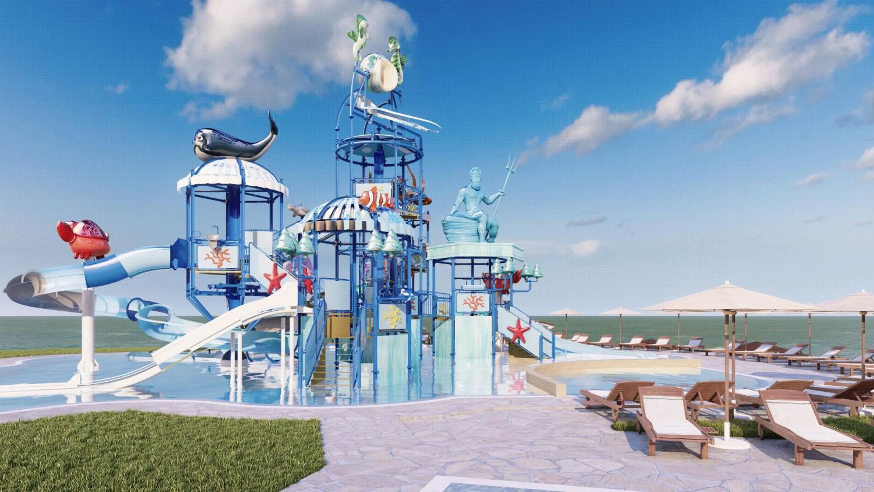 Aqua park in Royal Bay Resort & Aqua Park - All Inclusive and Free beach accsess