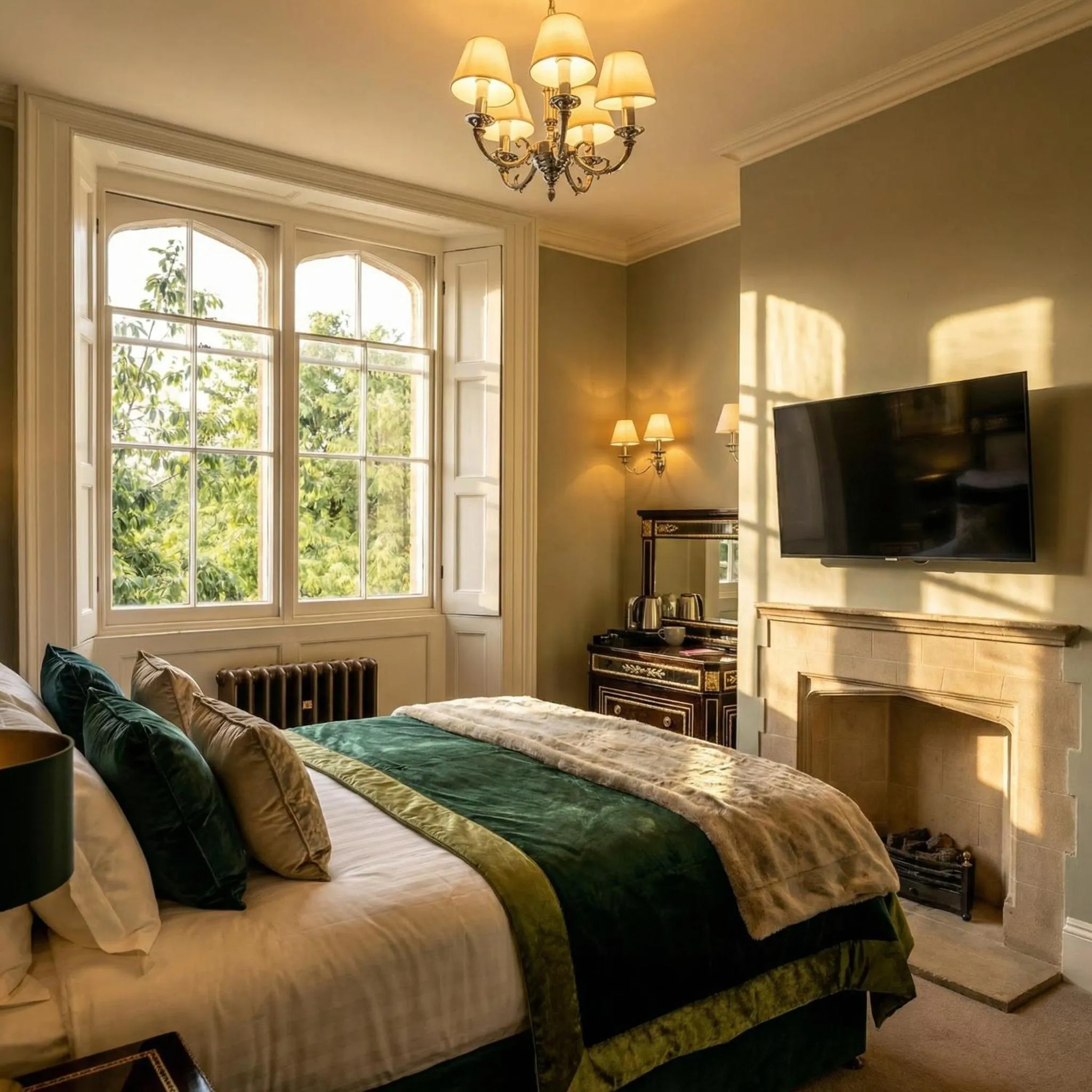 Bed in Weston Manor Hotel