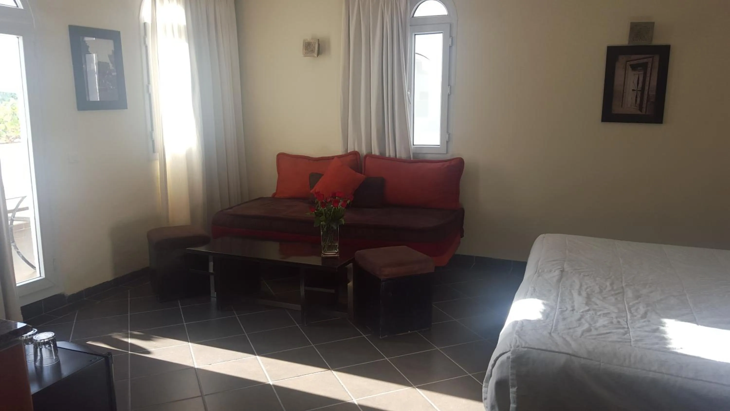 Seating area, Bed in Royal Decameron Tafoukt Beach Resort & Spa - All Inclusive