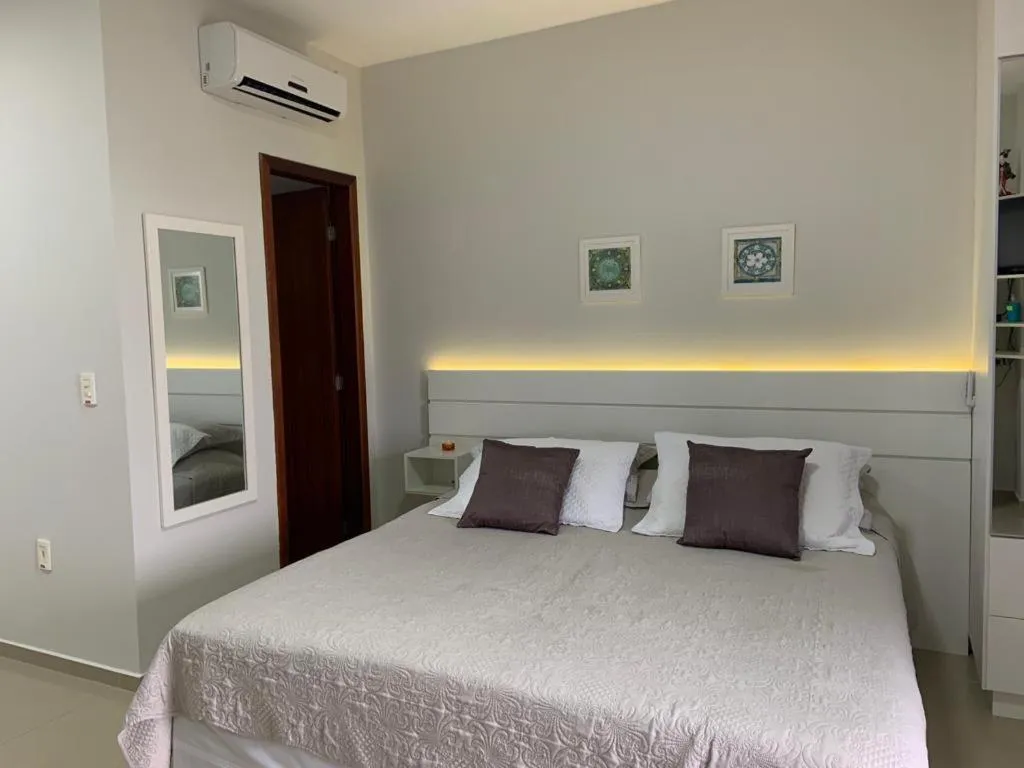 Bed in Pousada Mar de Cristal