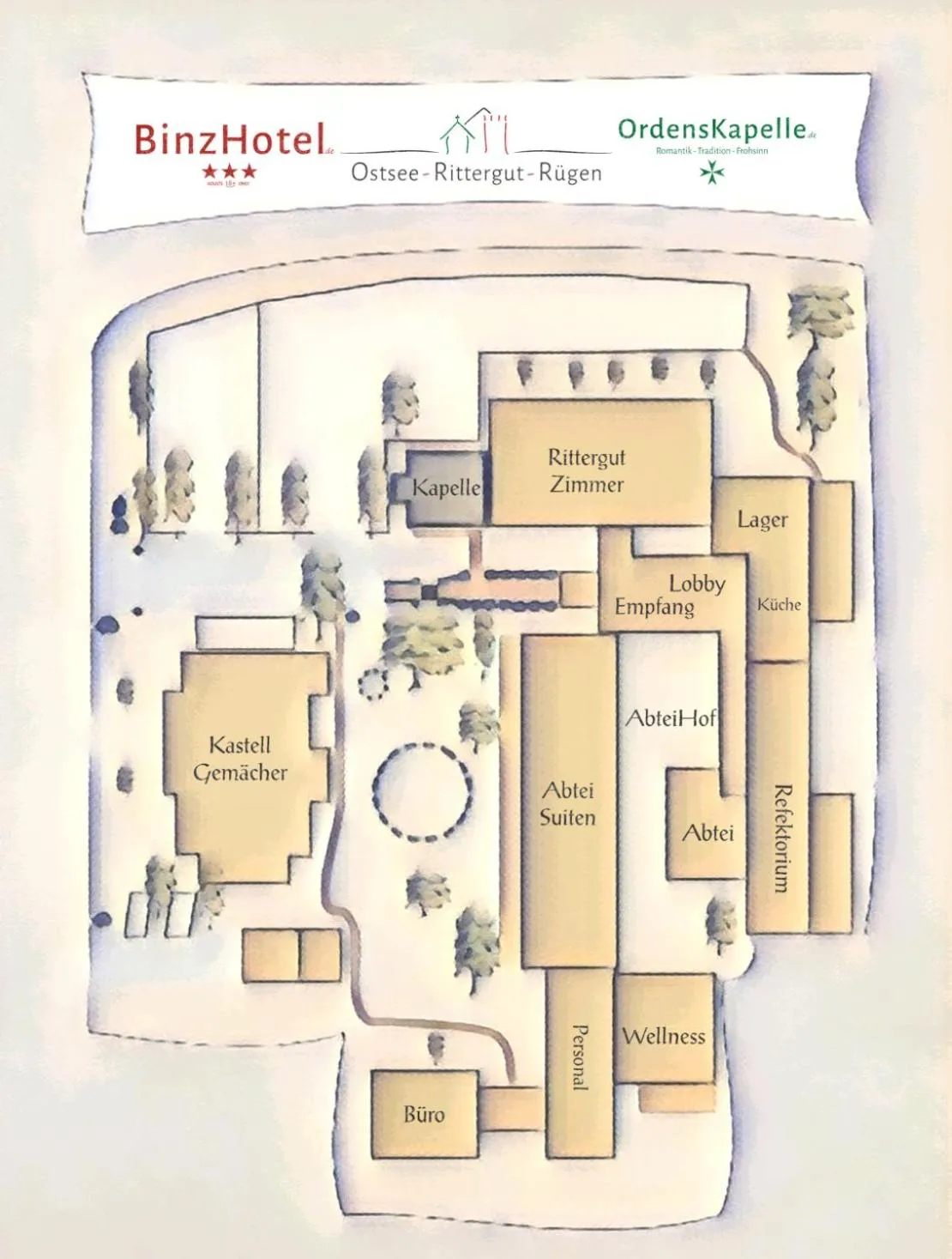 Location in BinzHotel Landhaus Waechter