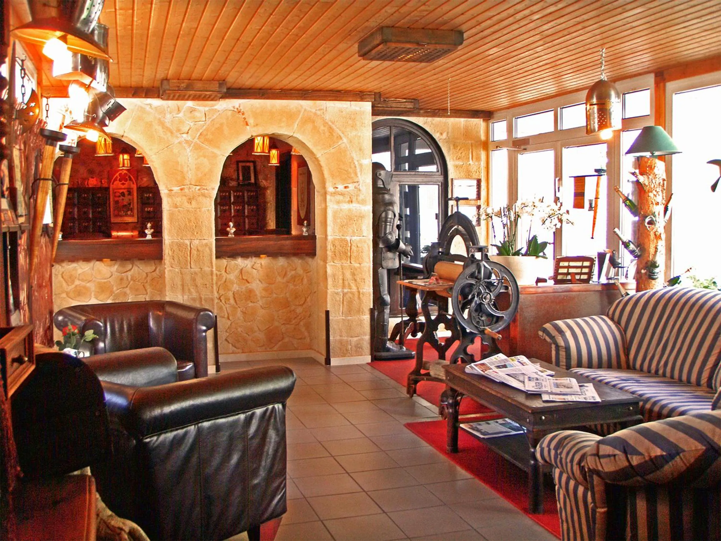 Lobby or reception in BinzHotel Landhaus Waechter