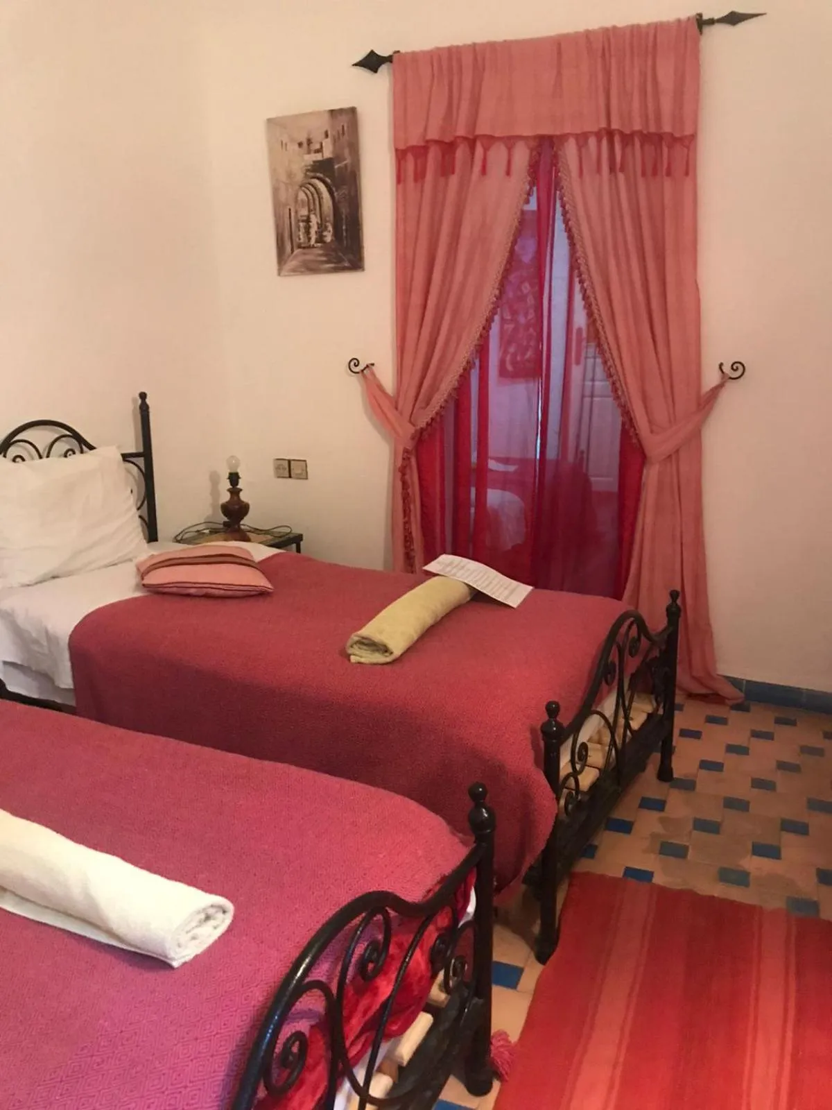 Bed in Hôtel Riad Gnaoua