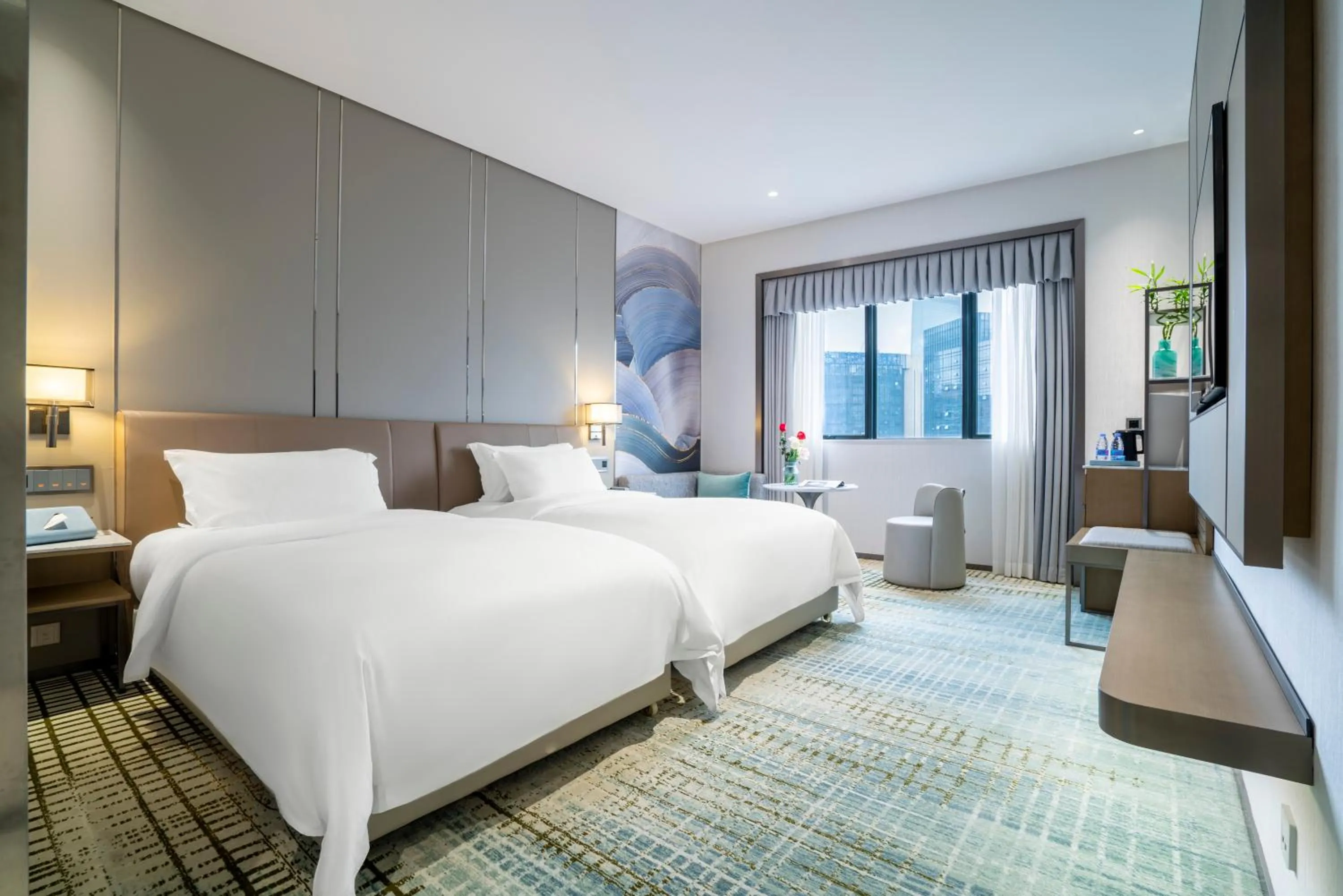 Bed in Victoria Hotel Guangzhou Zhujiang New Town