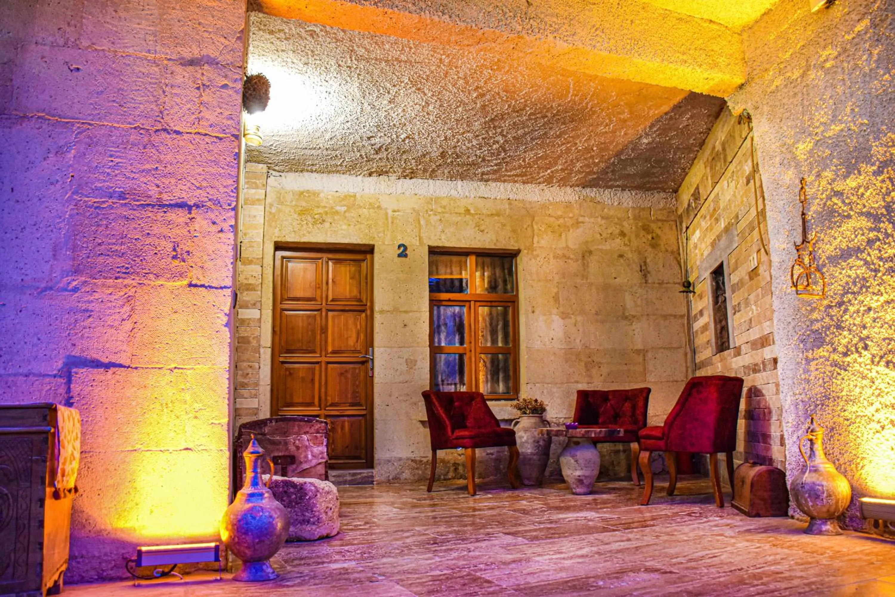 Seating area in Cappadocia Cave House