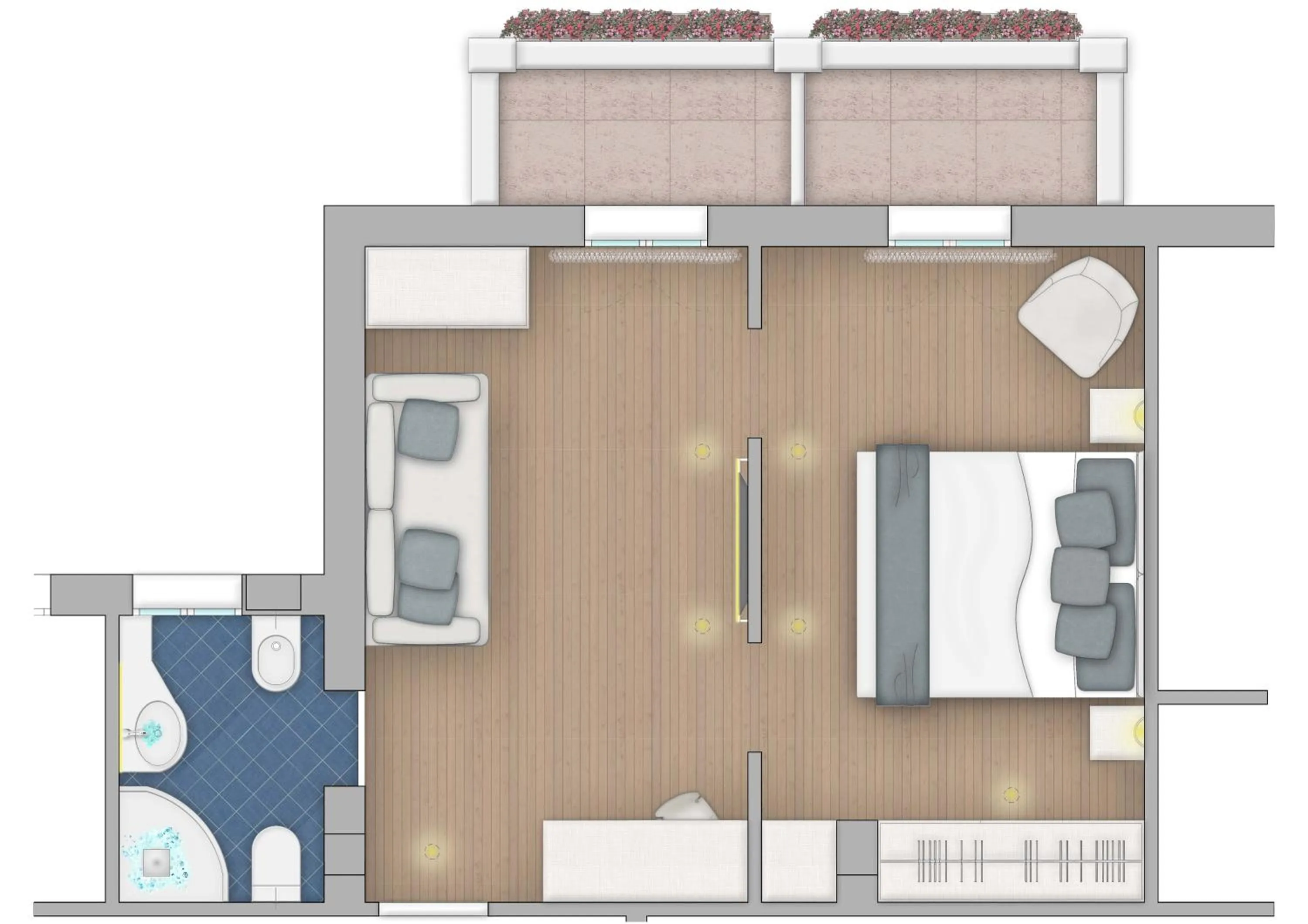 Floor plan in Novecento Suite Hotel