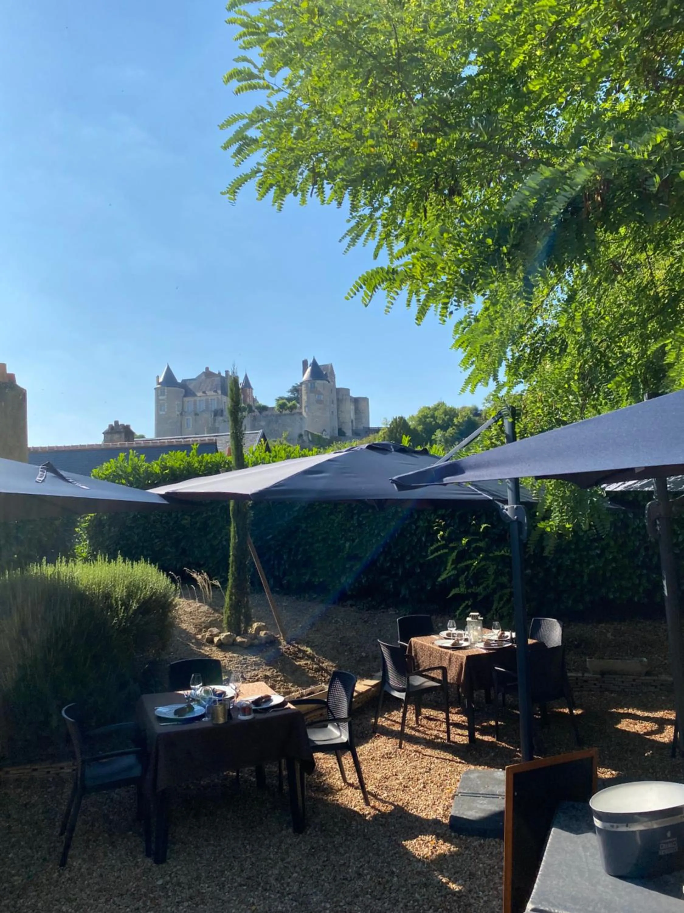 Patio in Hôtel-Restaurant-Chambre Insolite Spa - Le XII de Luynes