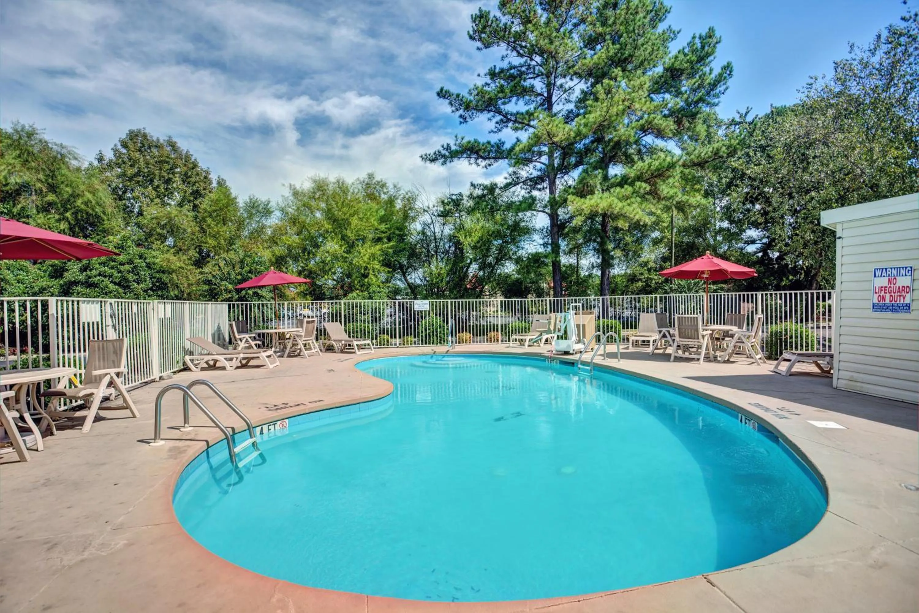Pool view in Travelodge by Wyndham Fayetteville