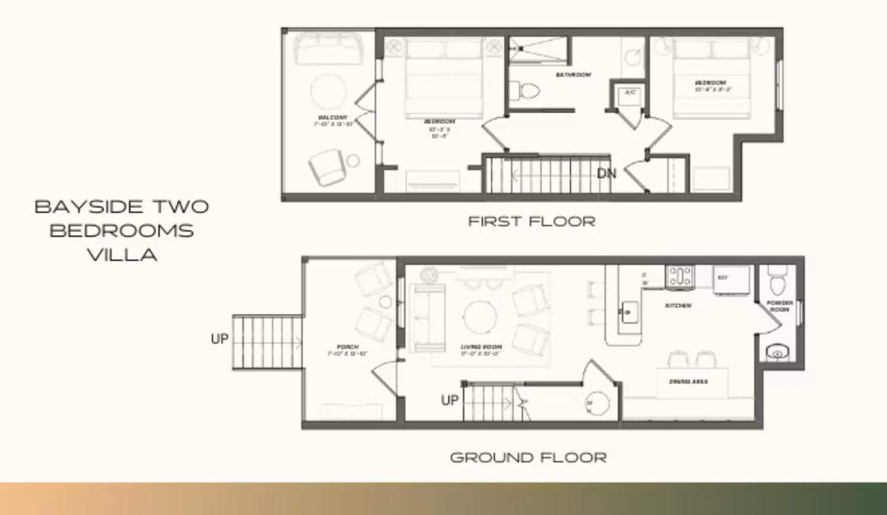 Floor plan in Bayside Villas by Islander Resort