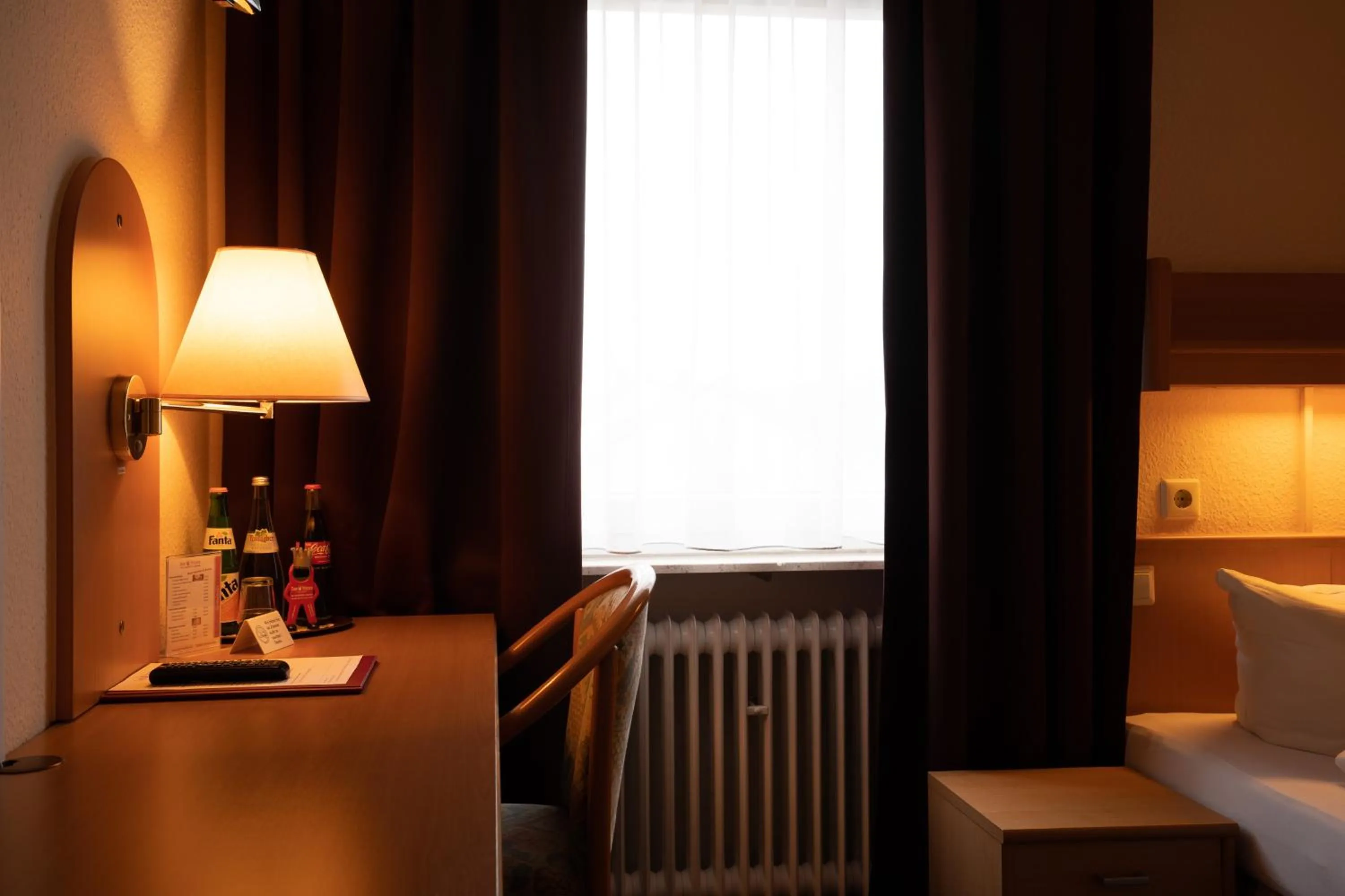 Decorative detail, Bed in Hotel Zum Prinzen Sinsheim