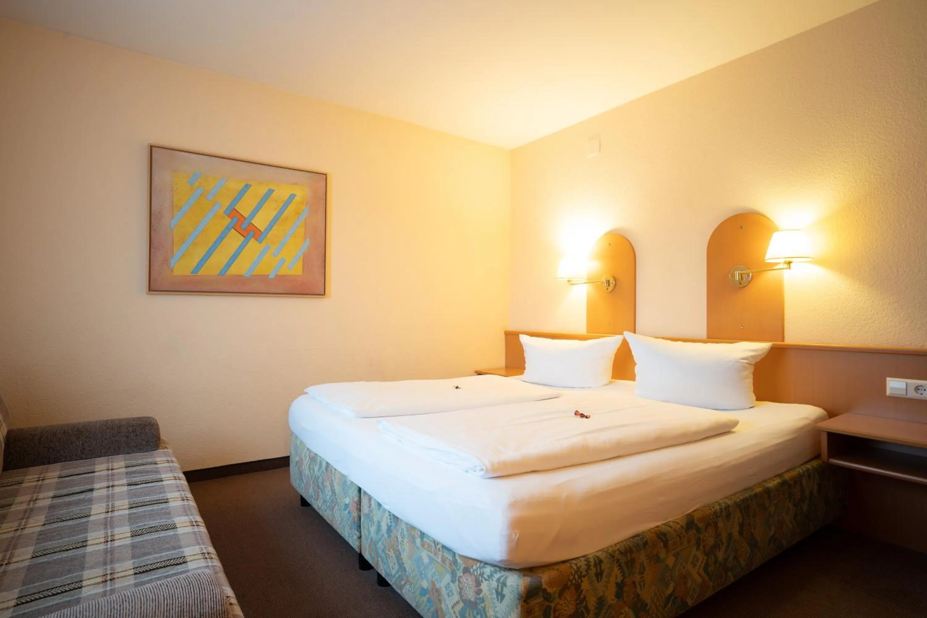 Bed in Hotel Zum Prinzen Sinsheim