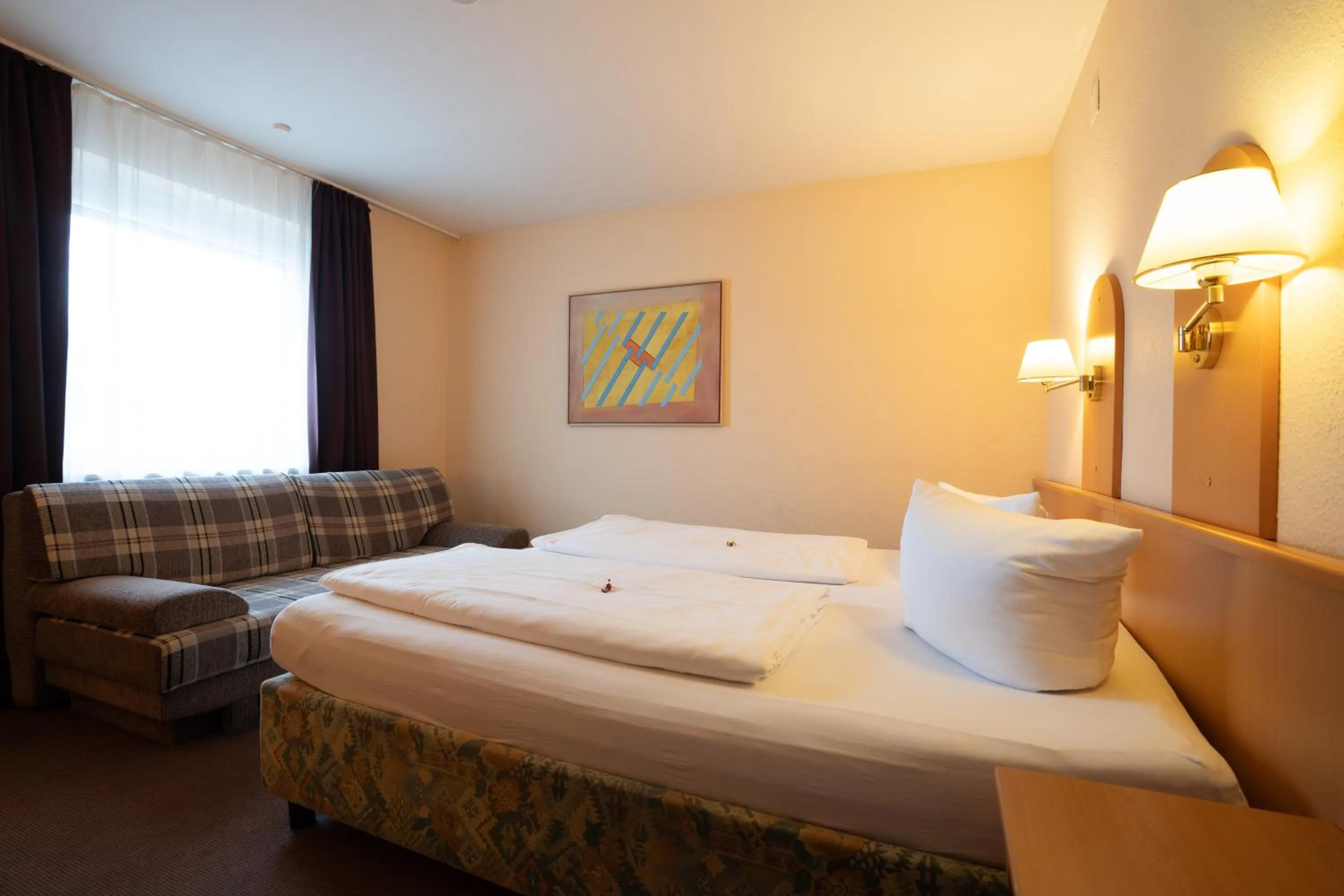 Bed in Hotel Zum Prinzen Sinsheim
