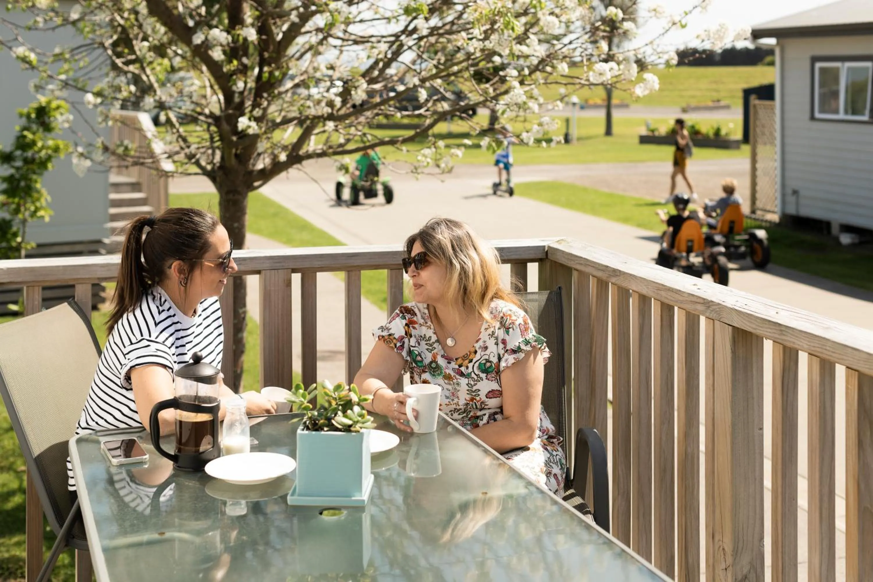 Balcony/Terrace in Riverside Whakatane Holiday Park