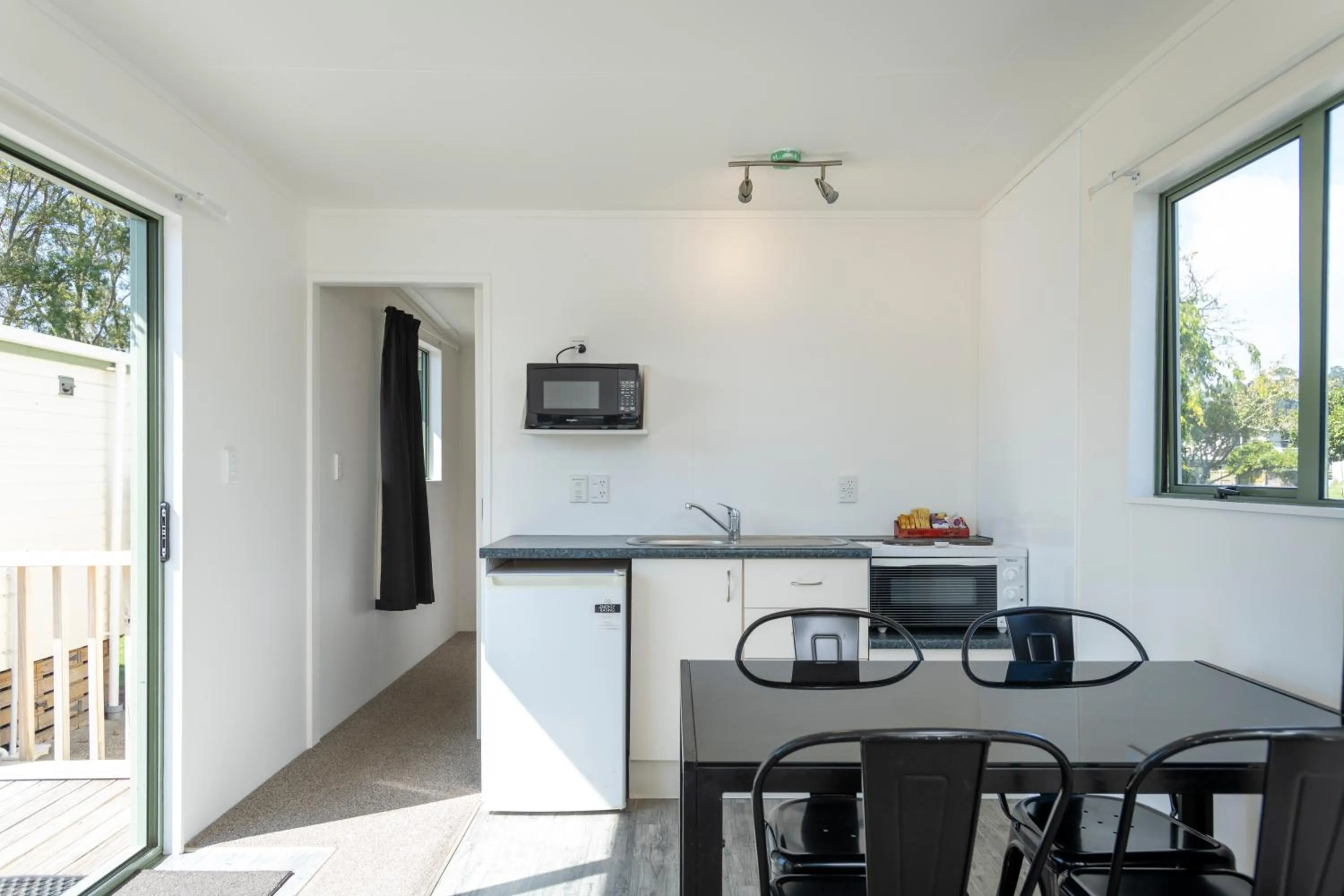 Kitchen or kitchenette in Riverside Whakatane Holiday Park