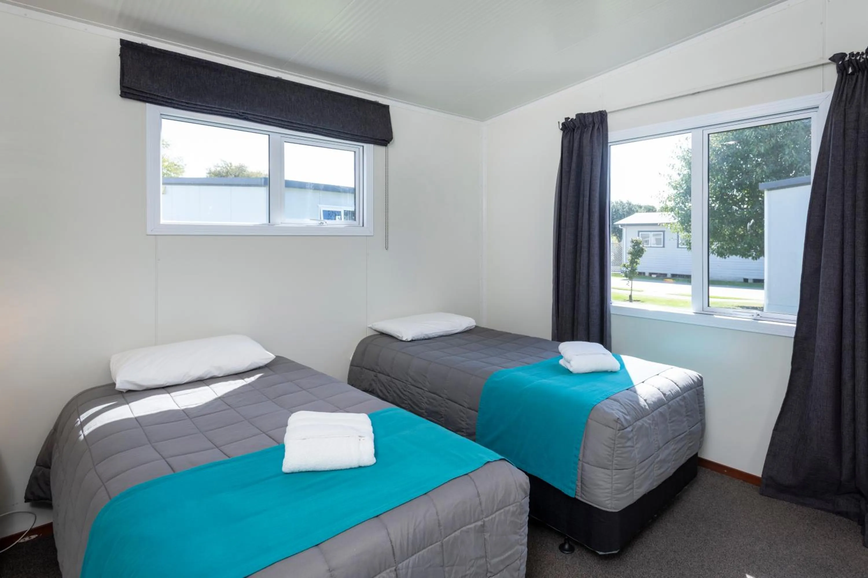 Bed in Riverside Whakatane Holiday Park