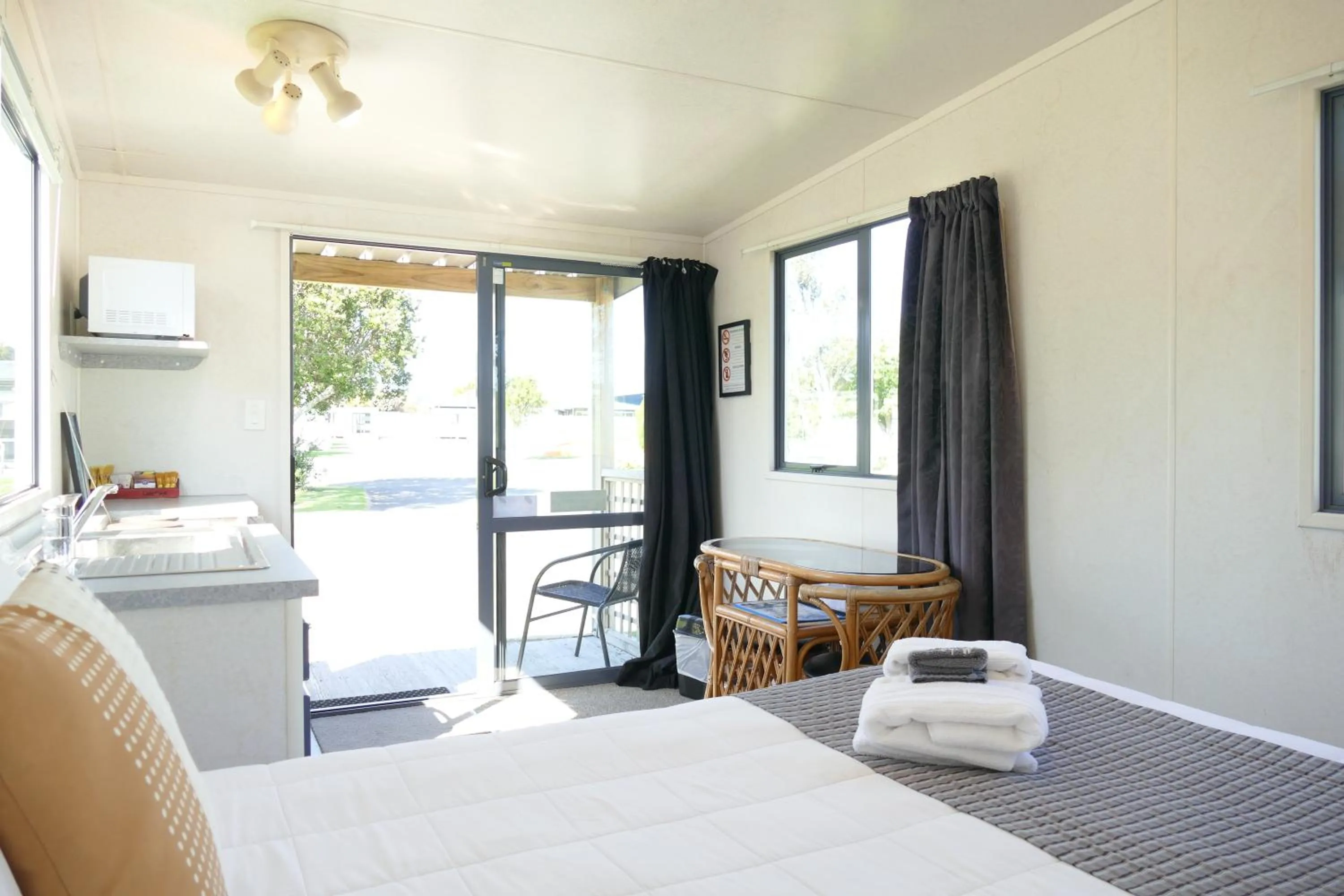 Bed in Riverside Whakatane Holiday Park