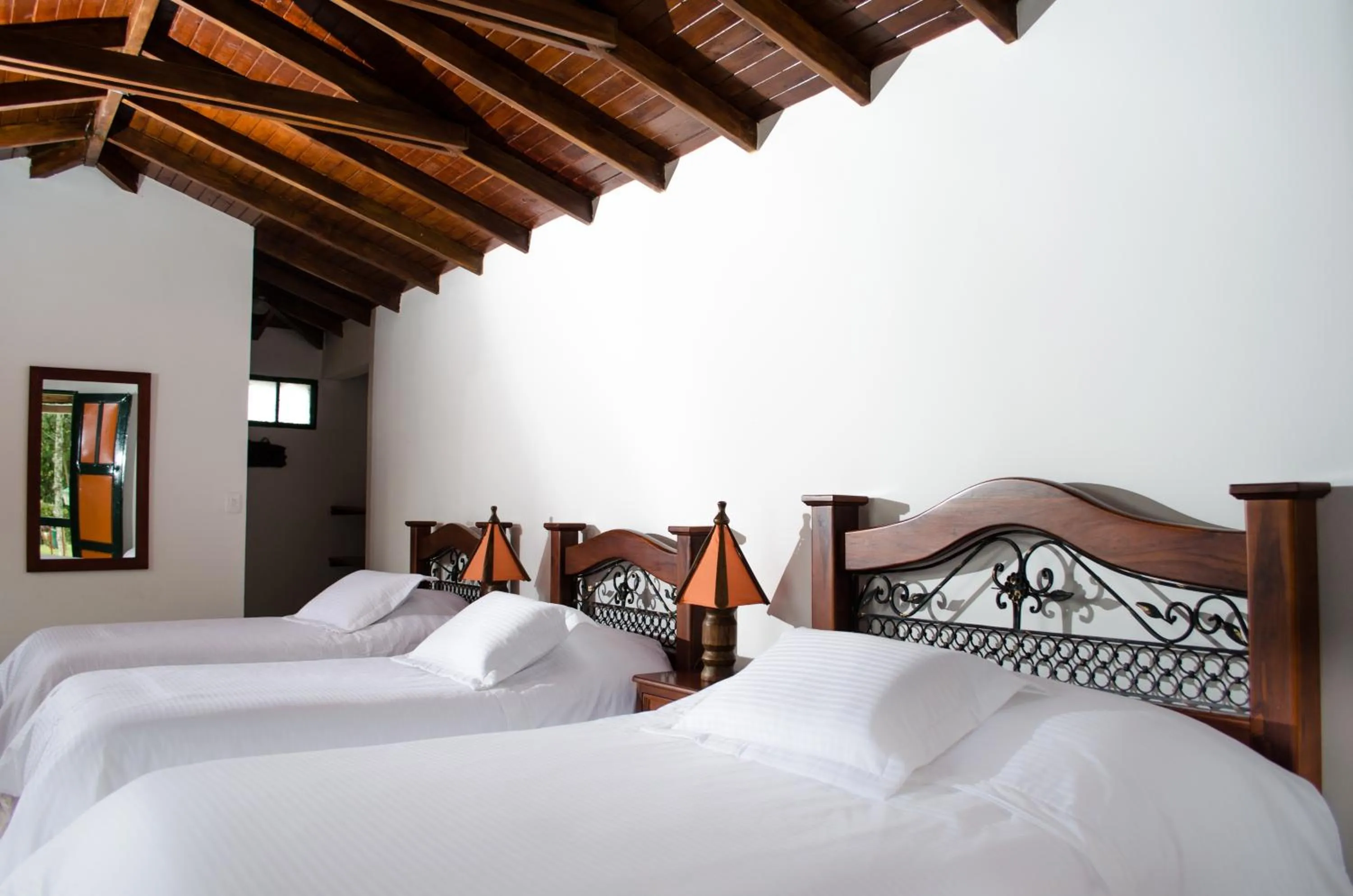 Bed in Finca Hotel Valparaíso