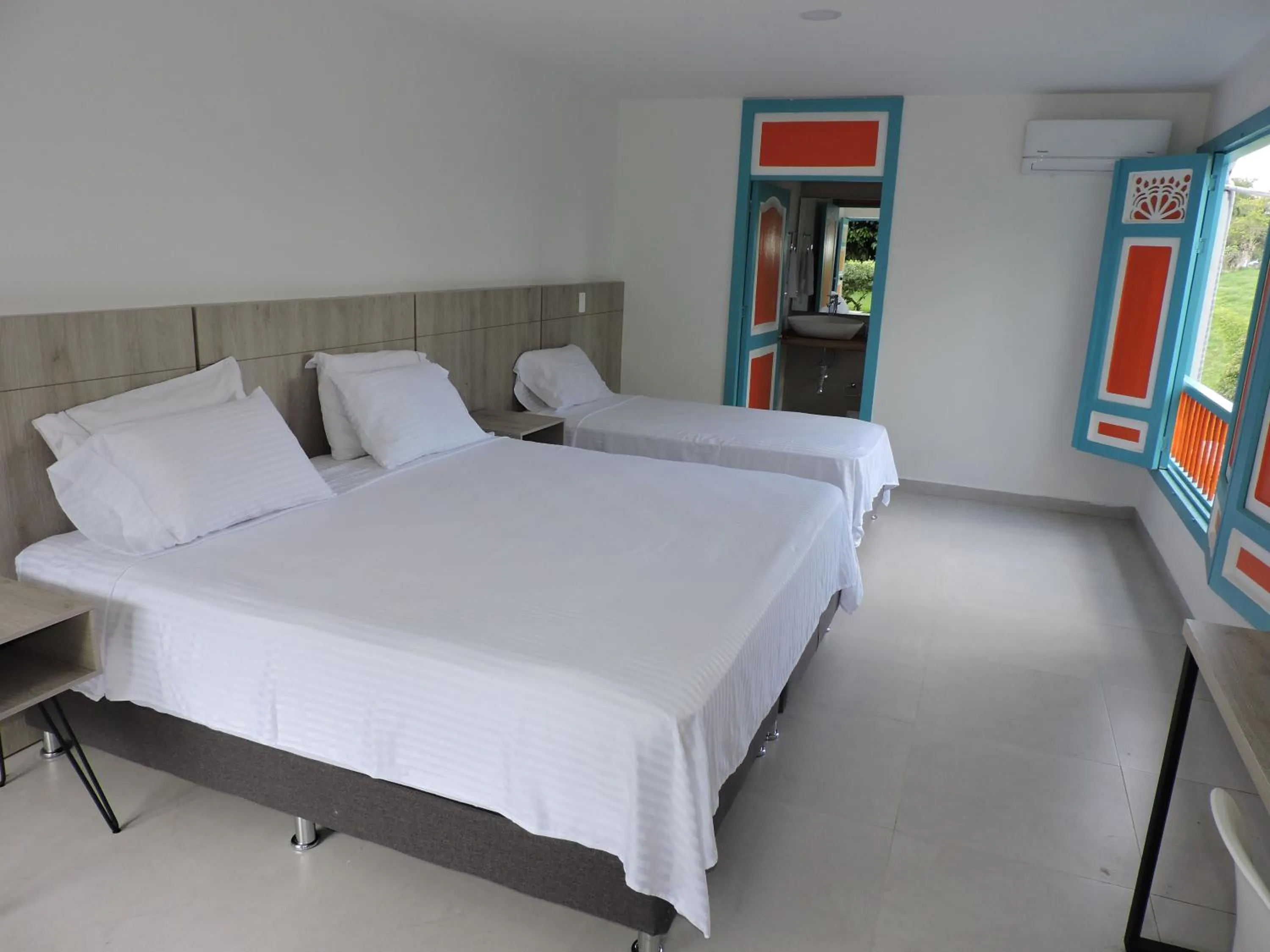 Bed in Finca Hotel Valparaíso