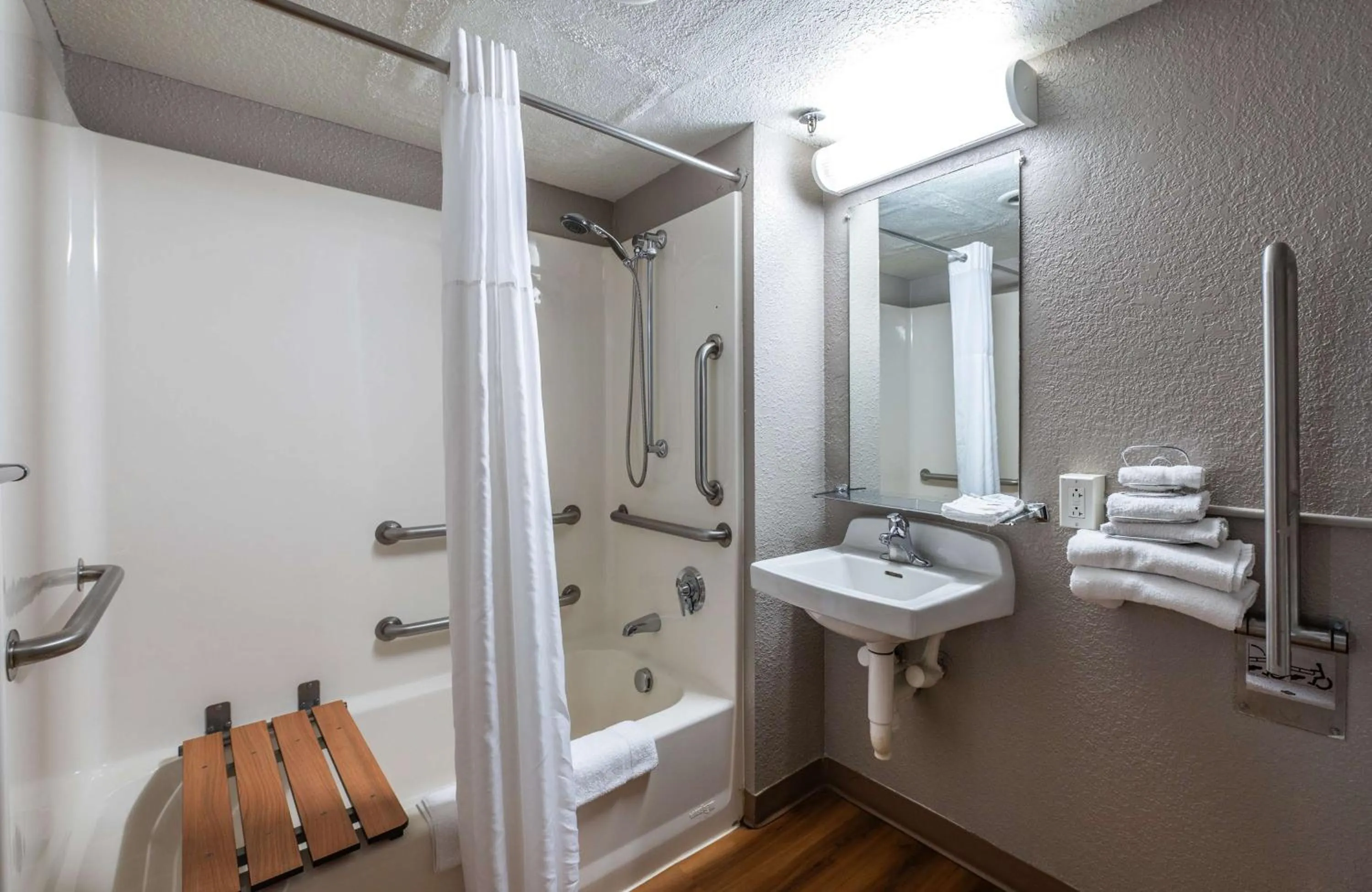 Bathroom in Motel 6-Branford, CT - New Haven