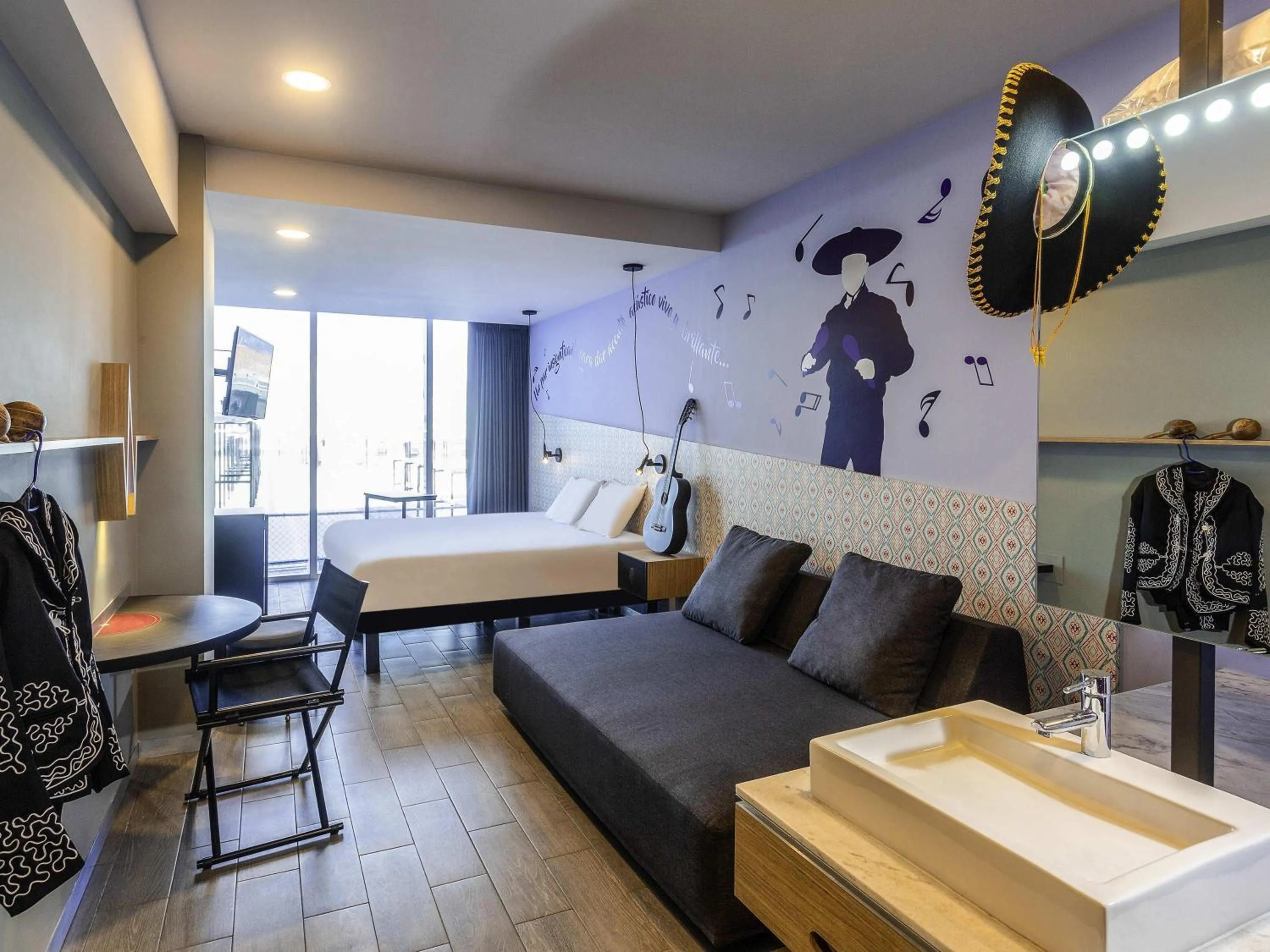 Bedroom, Bed in Ibis Styles Merida Galerias